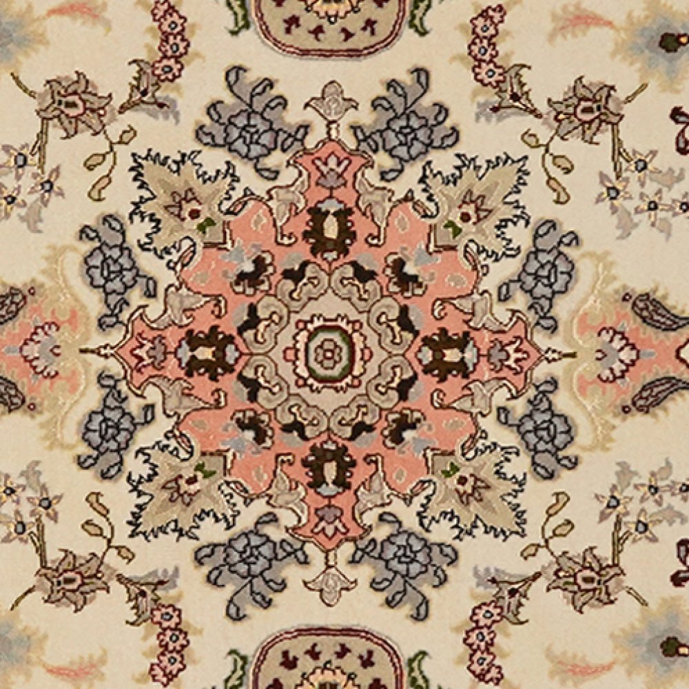 Tabriz 50 Raj — Hand-knotted, 81x203 cm, Beige, 100% Virgin Wool | View 4