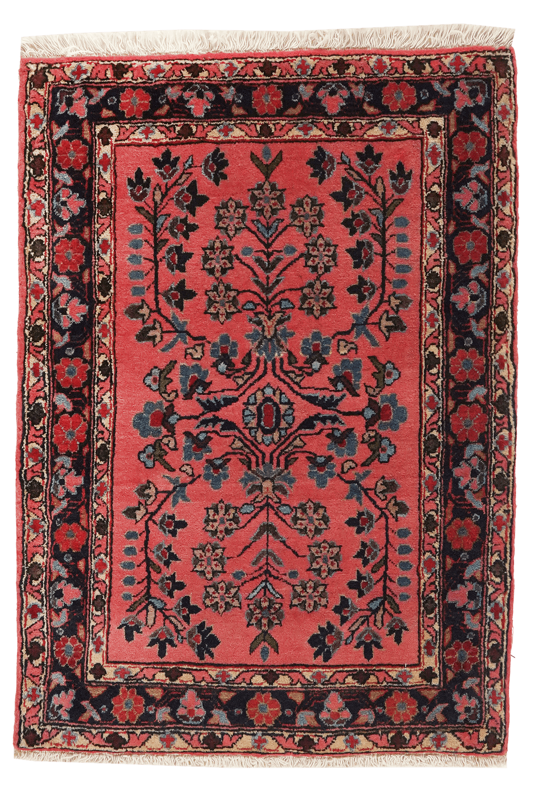 Sarough — Hand-knotted, 60x85 cm, Red, 100% Virgin Wool | Main view