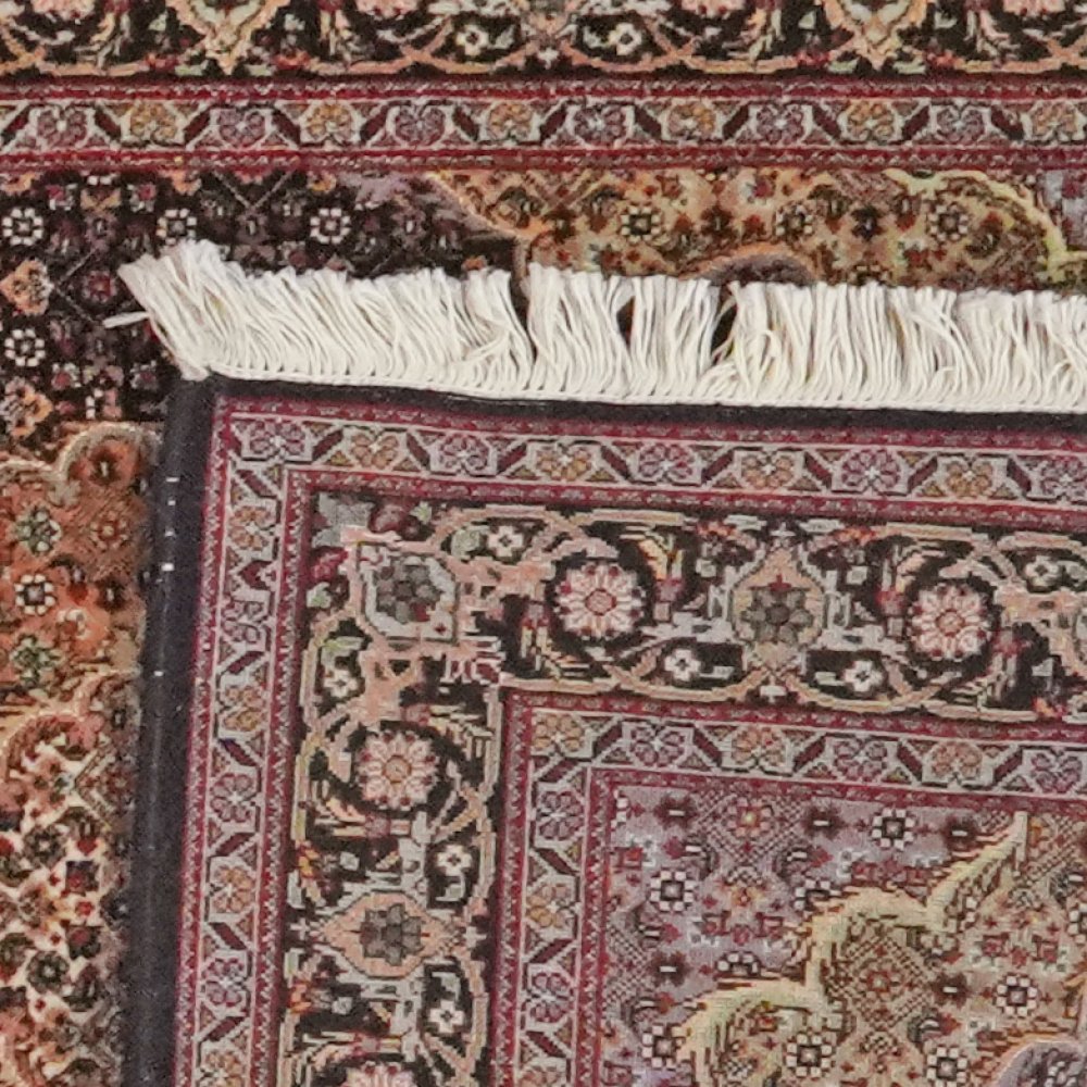 Tabriz 50 Raj — Hand-knotted, 79x296 cm, Black, 100% Virgin Wool | View 6