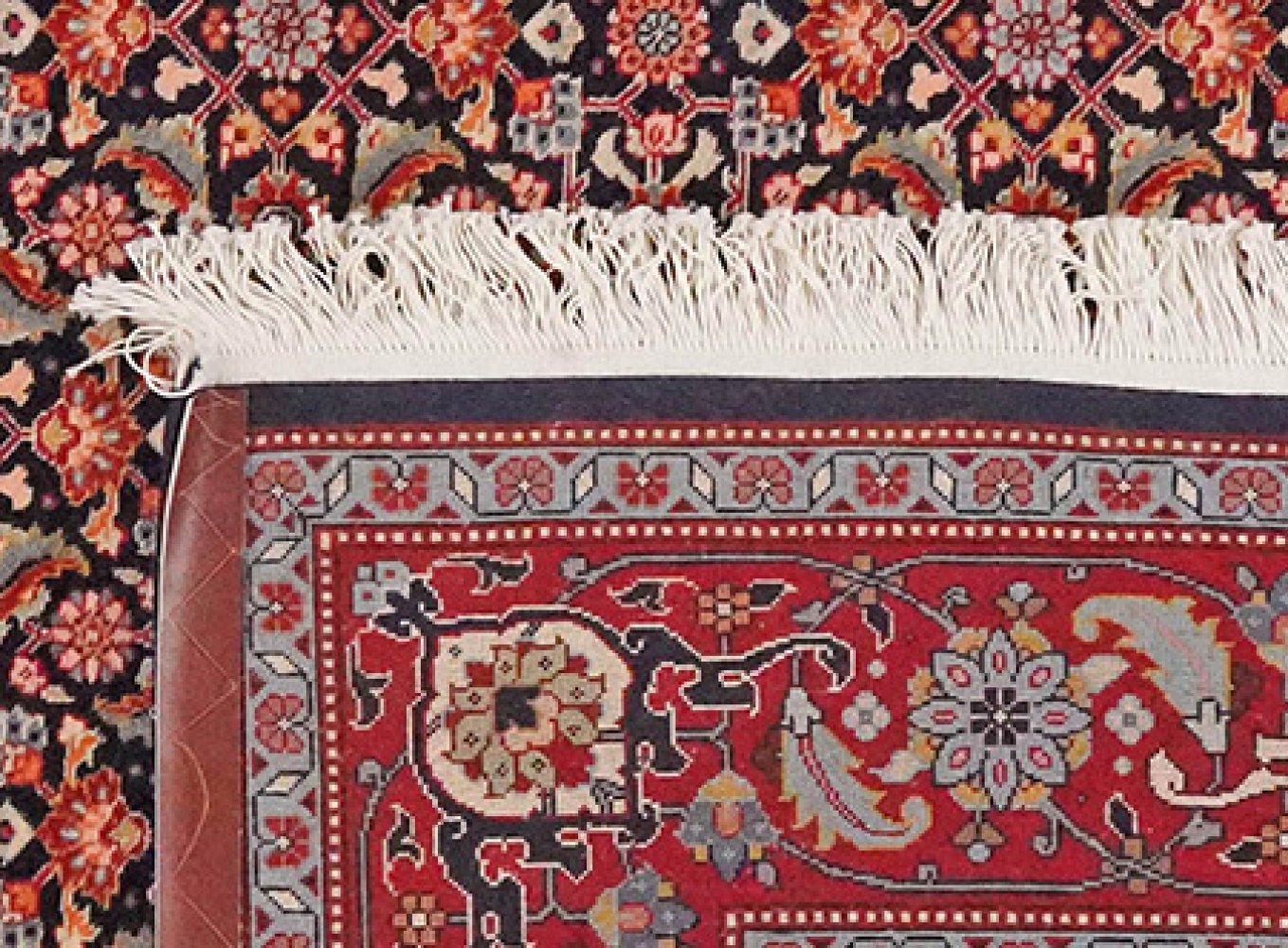 Tabriz 40 Raj — Hand-knotted, 190x204 cm, Blue, 100% Virgin Wool | View 6