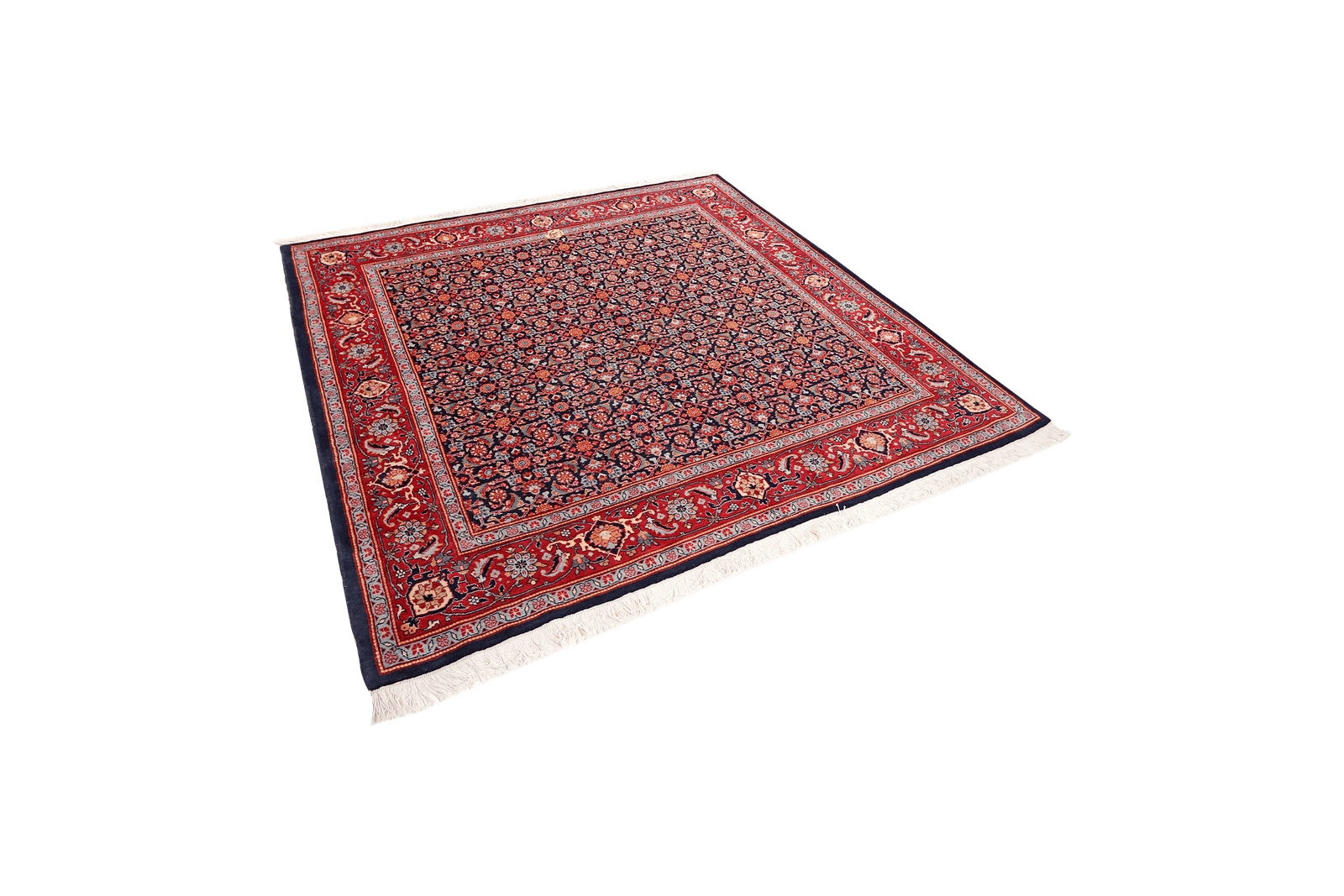 Tabriz 40 Raj — Hand-knotted, 200x202 cm, Blue, 100% Virgin Wool | View 5