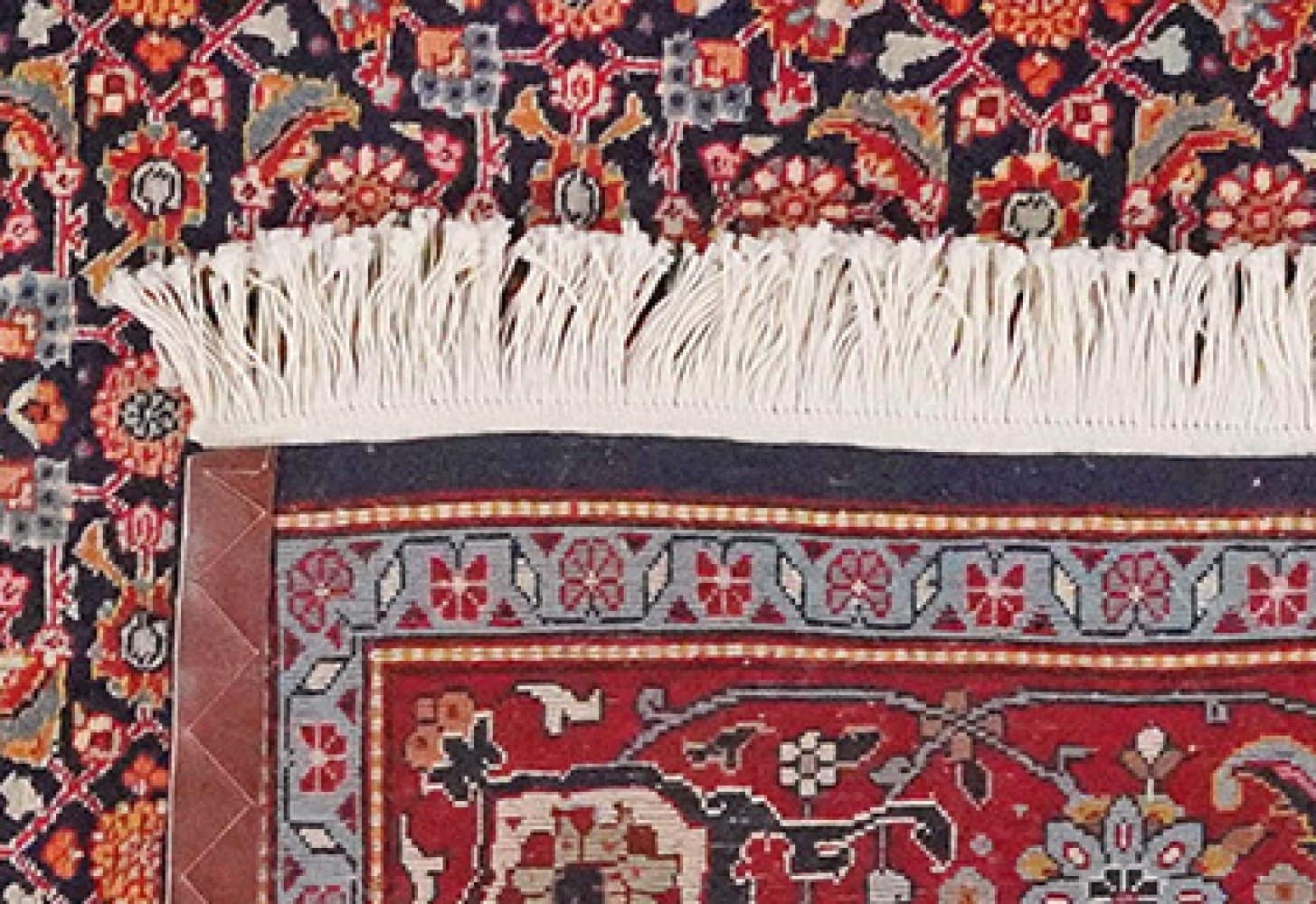 Tabriz 40 Raj — Hand-knotted, 200x202 cm, Blue, 100% Virgin Wool | View 6