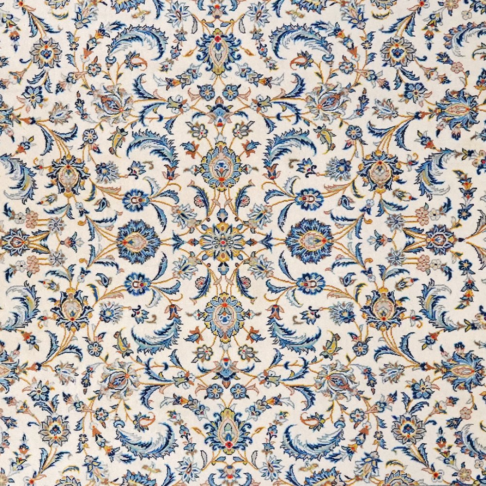 Kashan — Hand-knotted, 206x333 cm, Beige, 100% Virgin Wool | View 4