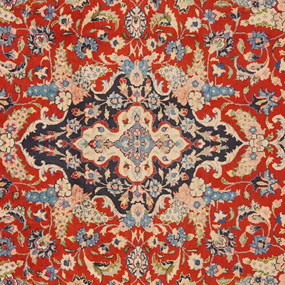 Semnan — Hand-knotted, 108x156 cm, Red, 95% Schurwolle, 5% Seide | View 4