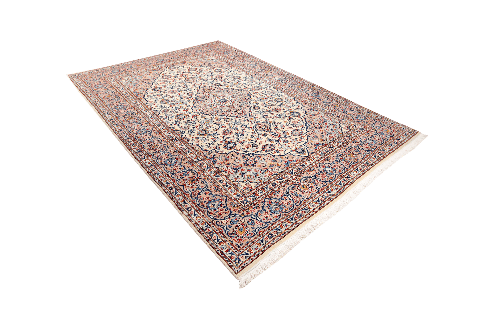 Kashan — Hand-knotted, 209x311 cm, Beige, 100% Virgin Wool | View 5