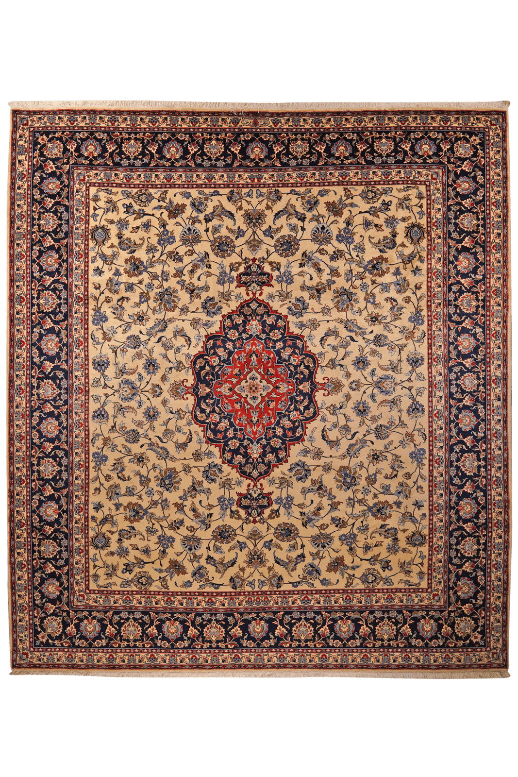 Kashan — Hand-knotted, 310x349 cm, Brown, 100% Virgin Wool | Main view