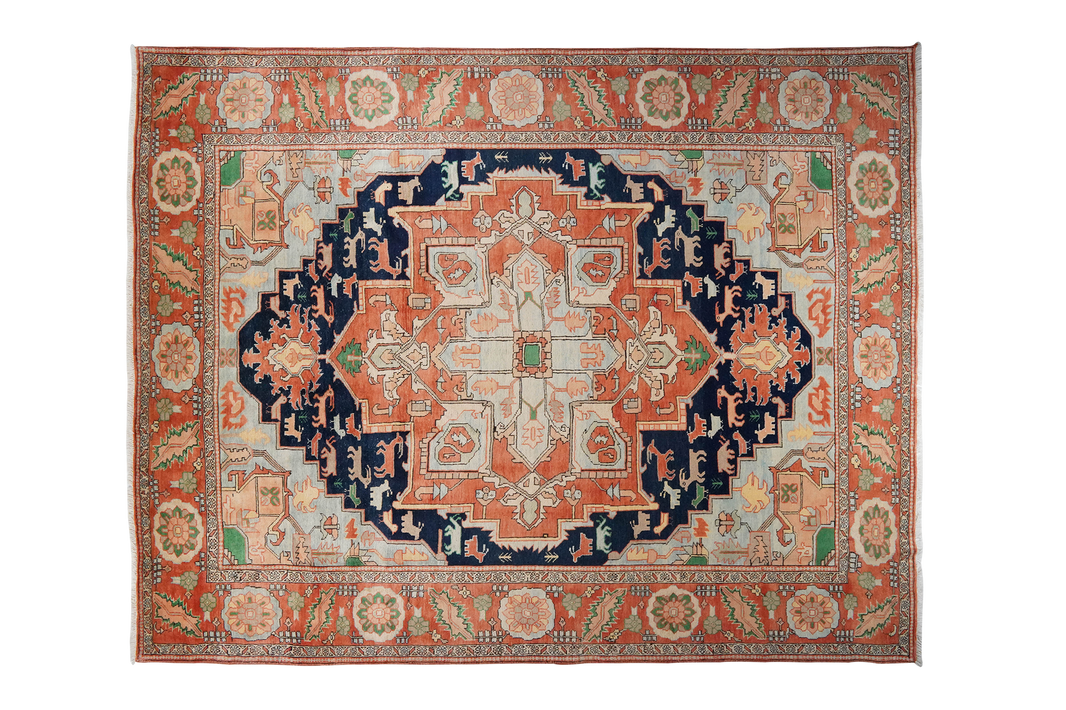 Serapi — Handgefertigt, 345x264 cm, Rot, 100% Virgin Wool | Main view