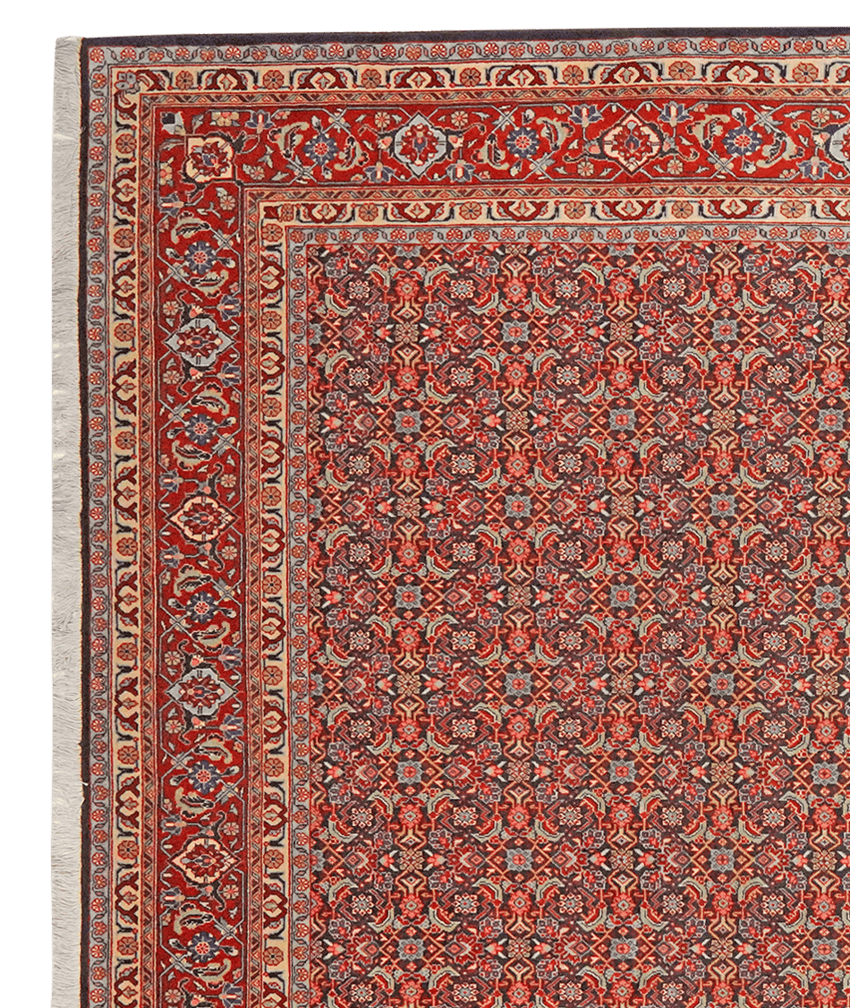 Tabriz Old — Hand-knotted, 199x292 cm, Blue, 100% Virgin Wool | View 3