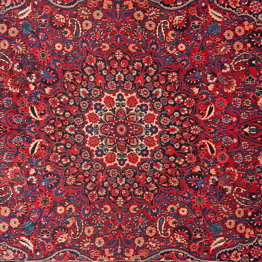 Moud — Hand-knotted, 217x327 cm, Red, 100% Virgin Wool | View 4