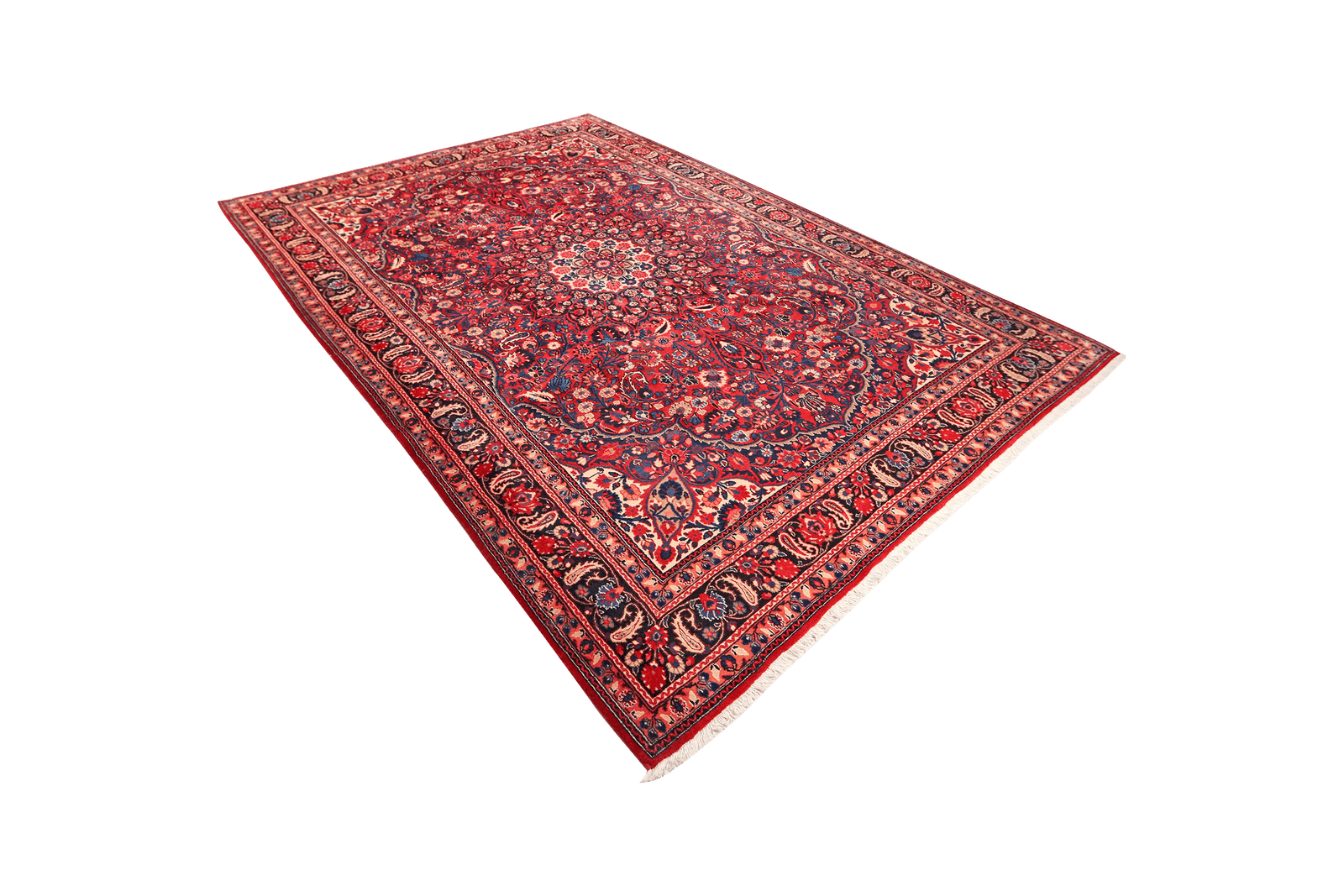Moud — Hand-knotted, 217x327 cm, Red, 100% Virgin Wool | View 5