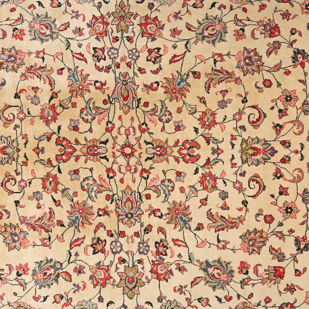 Sarough — Hand-knotted, 220x312 cm, Beige, 100% Virgin Wool | View 4