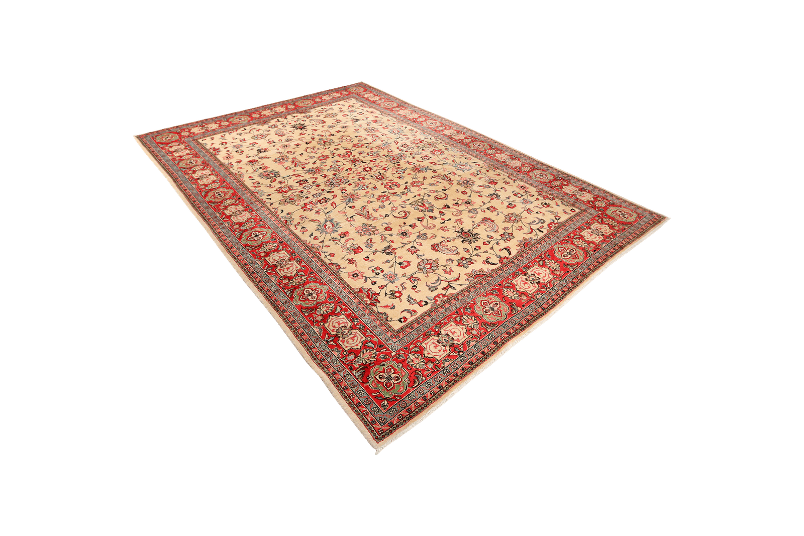 Sarough — Hand-knotted, 220x312 cm, Beige, 100% Virgin Wool | View 5