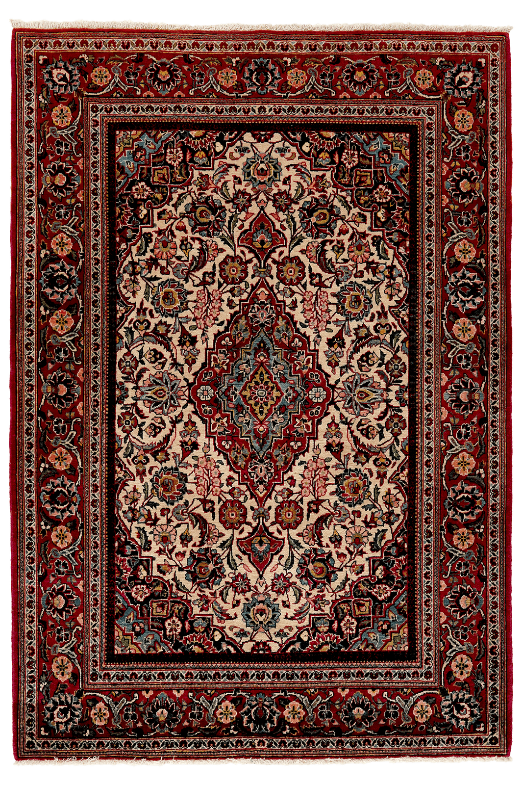 Kashan — Hand-knotted, 108x158 cm, Brown, 100% Virgin Wool | Main view