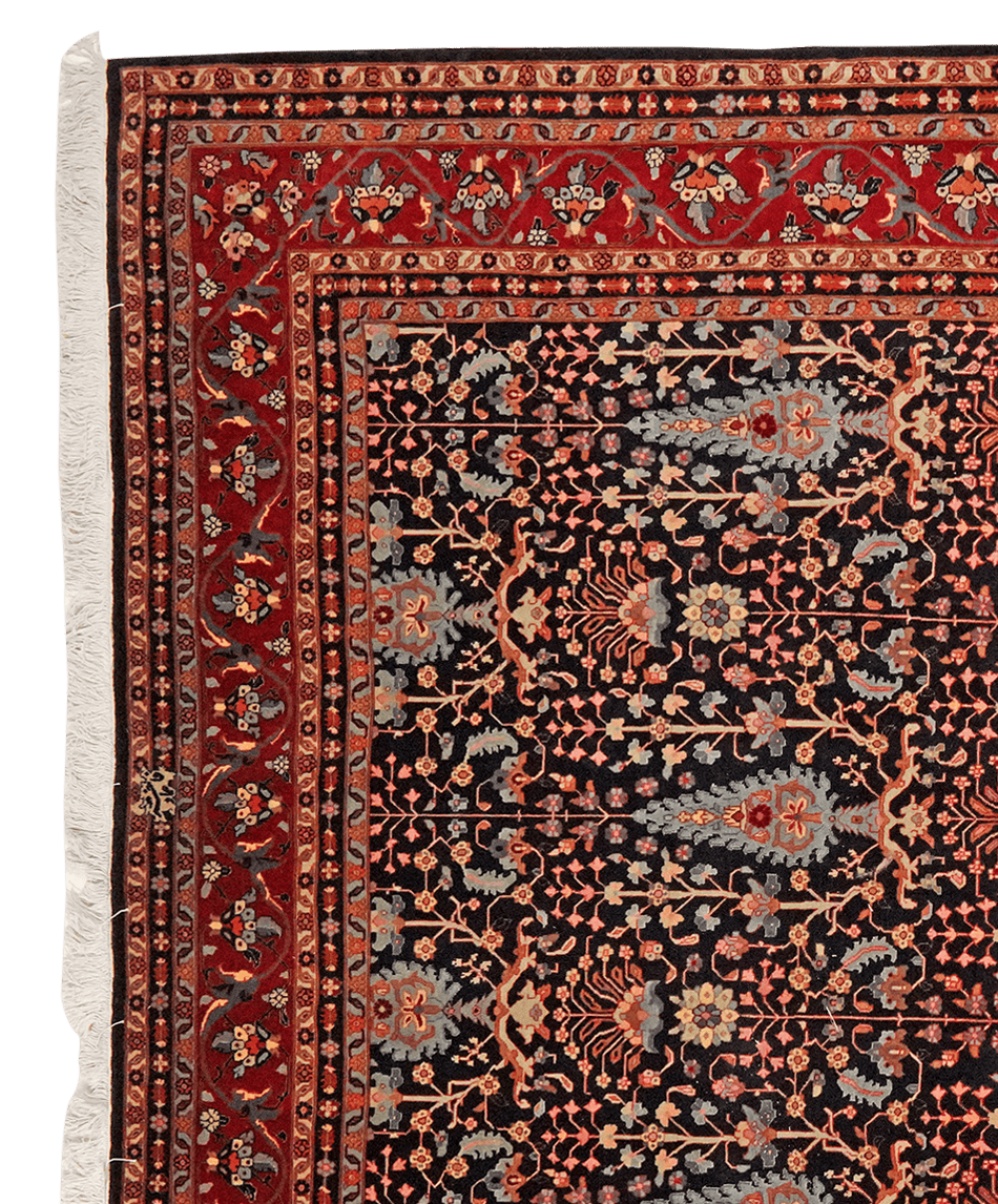 Tabriz 50 Raj — Hand-knotted, 204x290 cm, Blue, 100% Virgin Wool | View 3