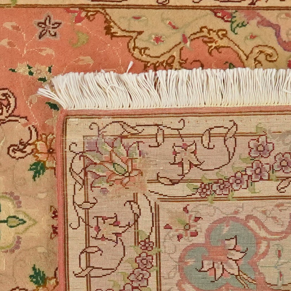 Tabriz 50 Raj — Hand-knotted, 73x128 cm, Orange, 80% Schurwolle, 20% Seide | View 6