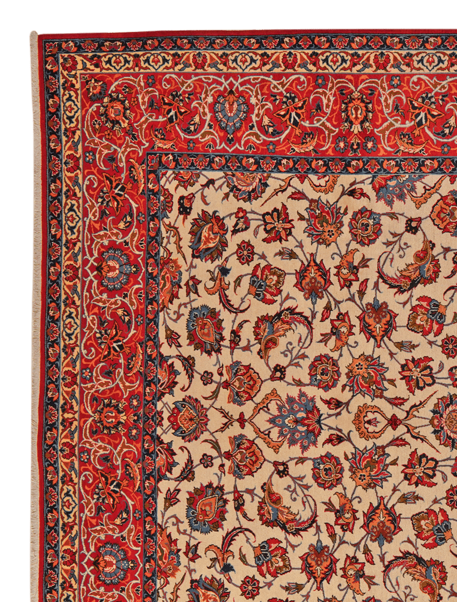 Isfahan — Hand-knotted, 277x392 cm, Beige, 100% Virgin Wool | View 3