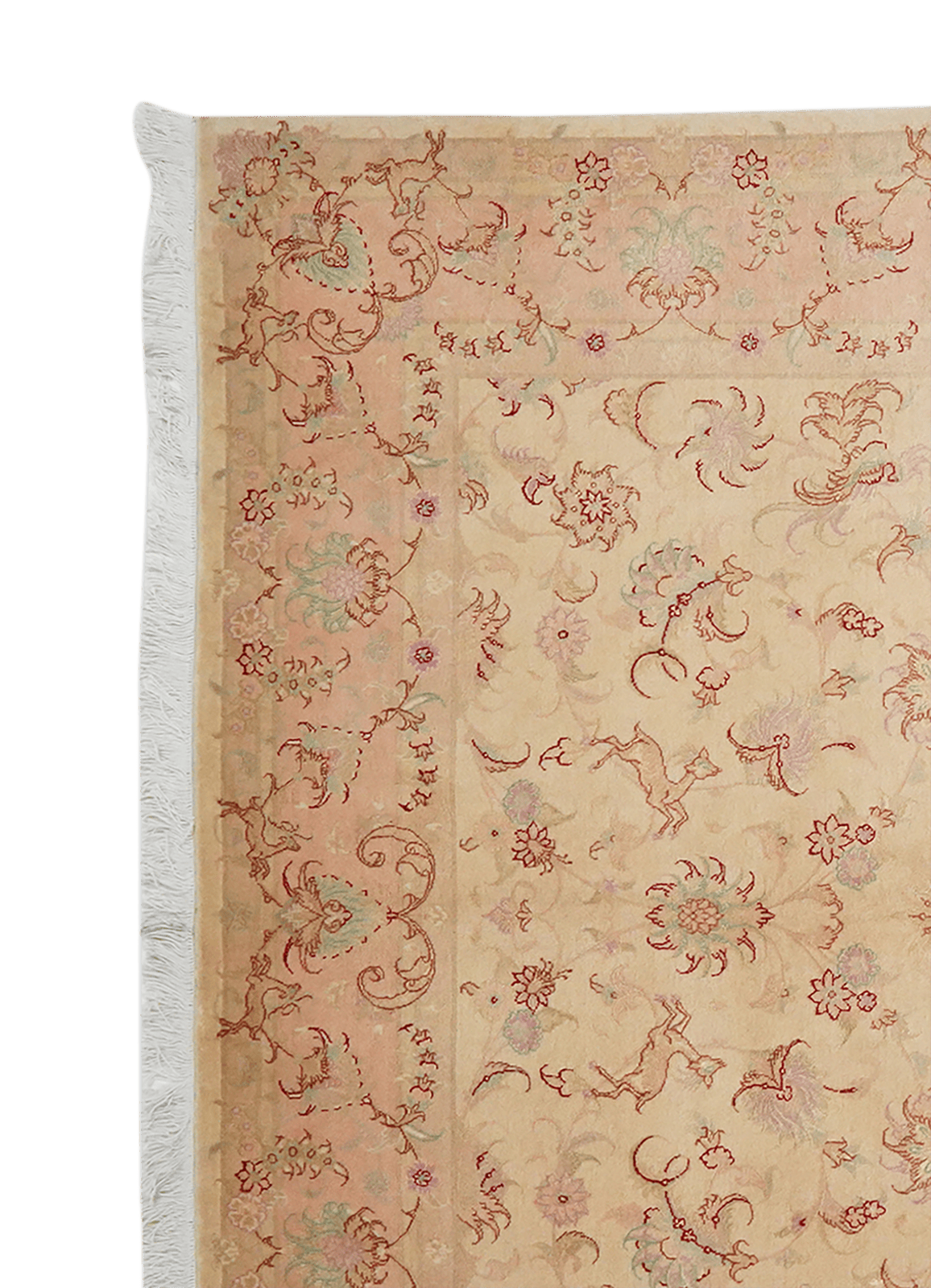 Tabriz 50 Raj — Hand-knotted, 168x237 cm, Beige, 100% Virgin Wool | View 3