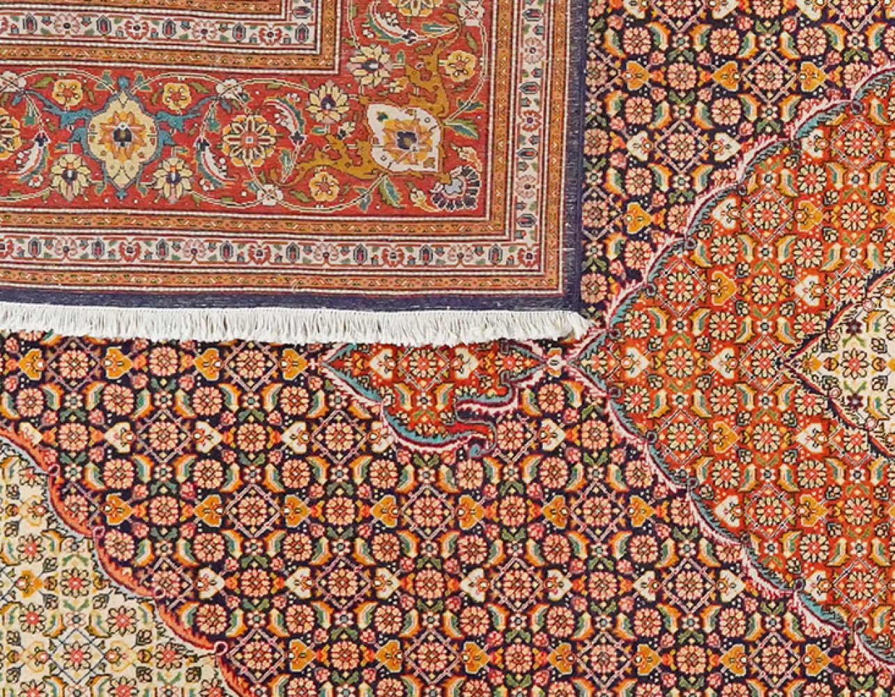 Tabriz Old — Hand-knotted, 250x346 cm, Blue, 100% Virgin Wool | View 6
