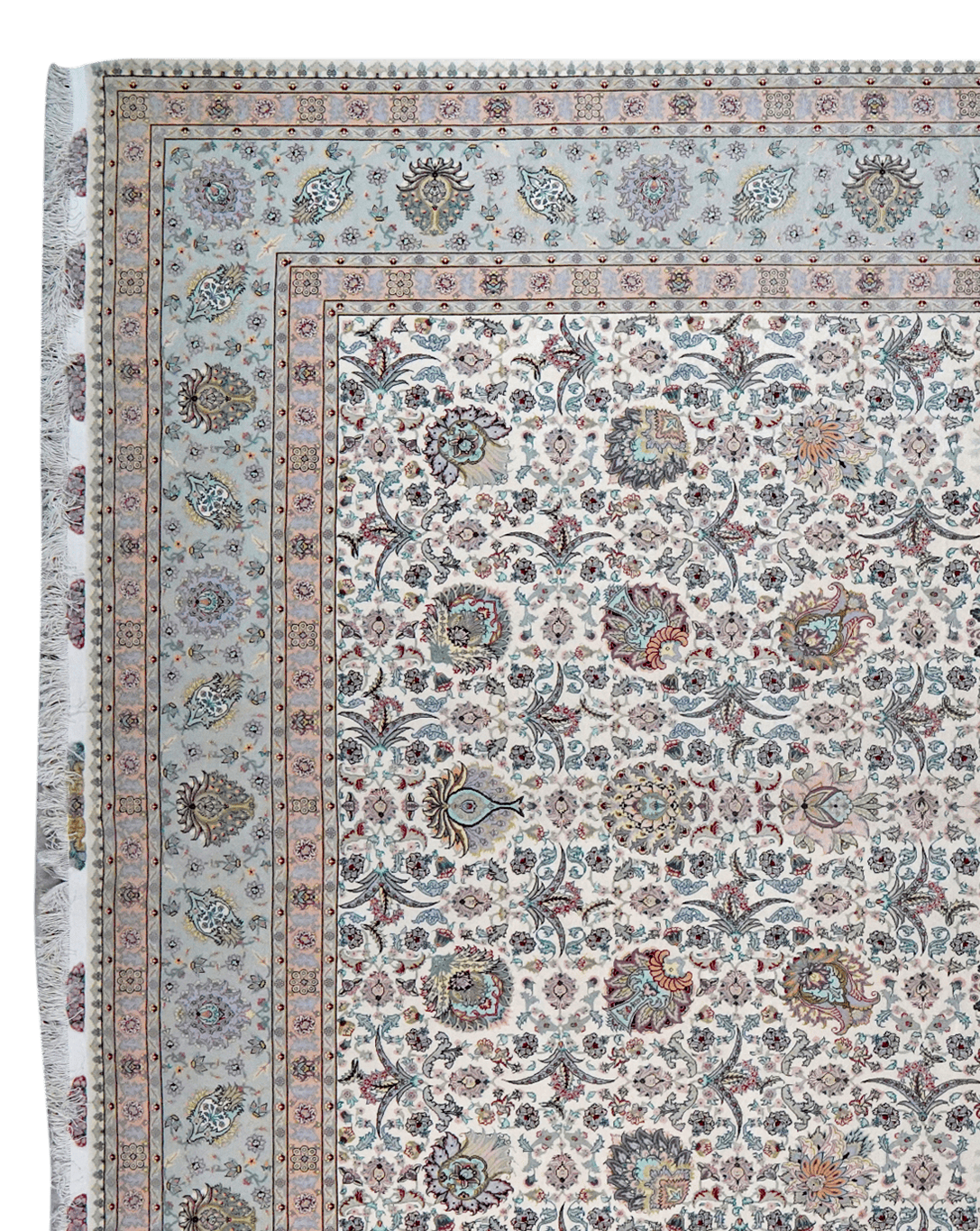 Tabriz 60 Raj — Hand-knotted, 296x407 cm, Beige, 95% Schurwolle, 5% Seide | View 3
