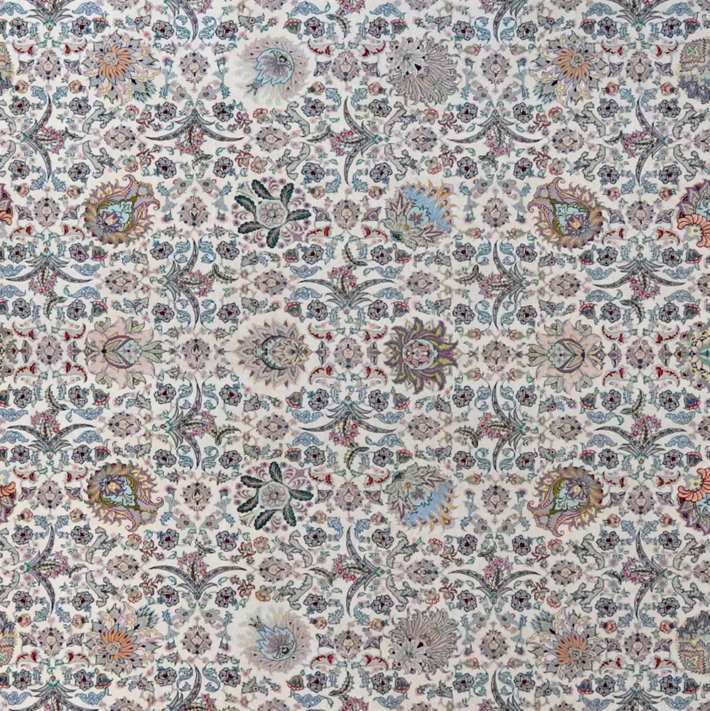 Tabriz 60 Raj — Hand-knotted, 296x407 cm, Beige, 95% Schurwolle, 5% Seide | View 4