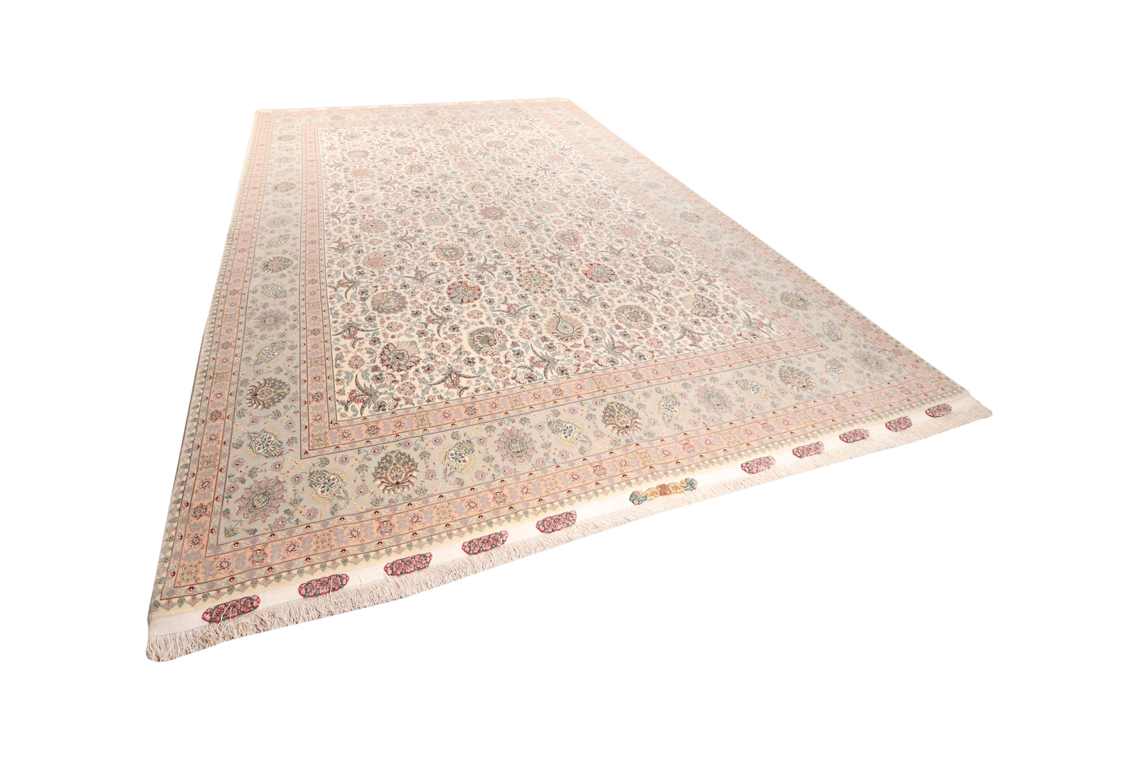 Tabriz 60 Raj — Hand-knotted, 296x407 cm, Beige, 95% Schurwolle, 5% Seide | View 5