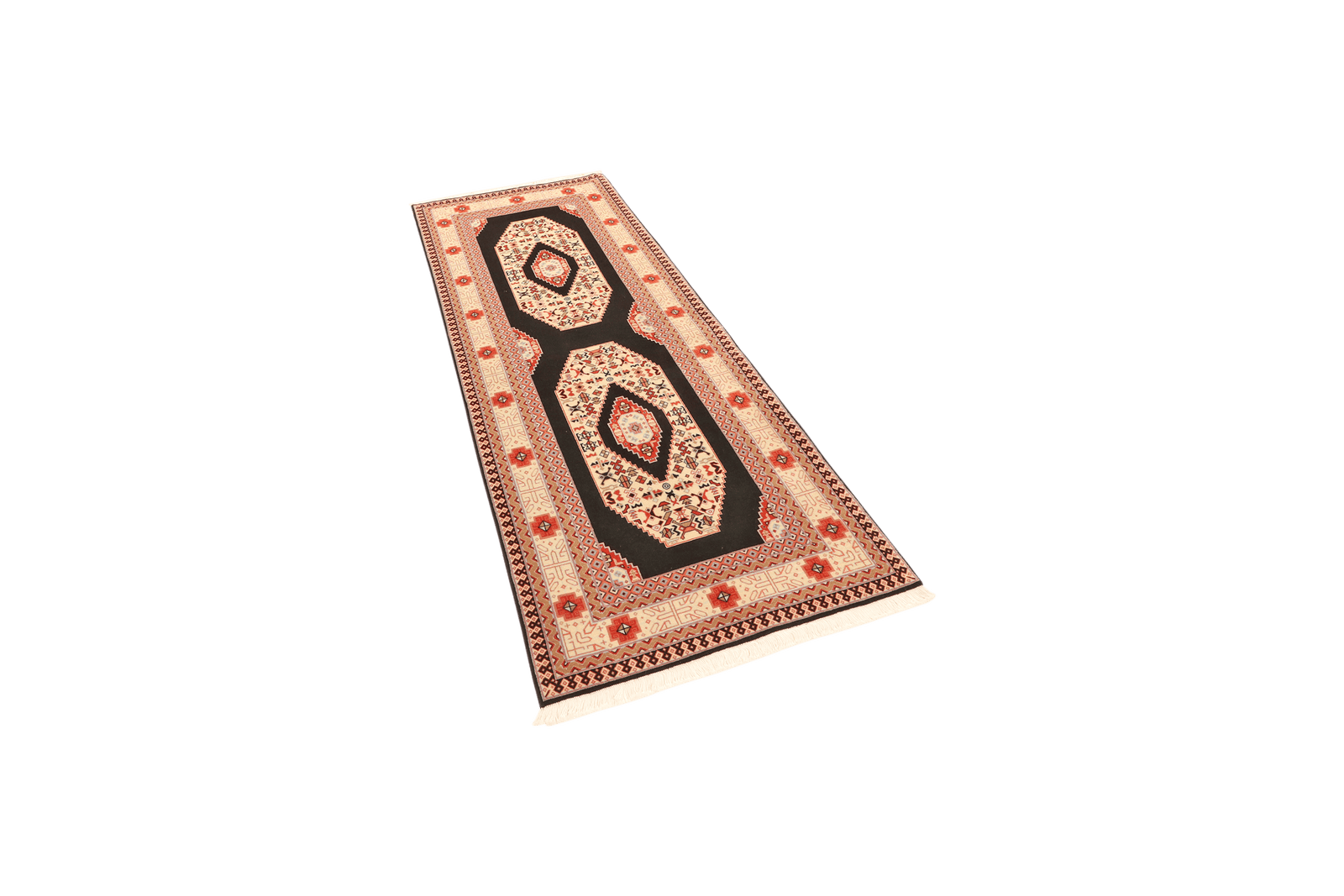 Tabriz 50 Raj — Hand-knotted, 73x202 cm, Blue, 100% Virgin Wool | View 5