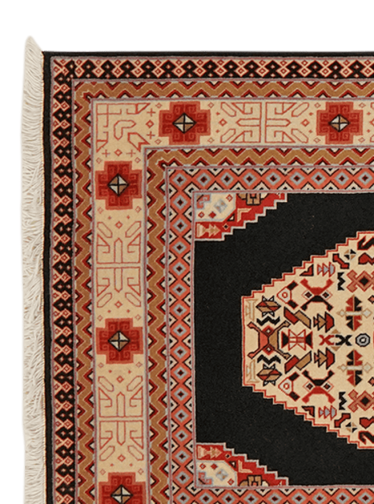 Tabriz 50 Raj — Hand-knotted, 75x202 cm, Blue, 100% Virgin Wool | View 3