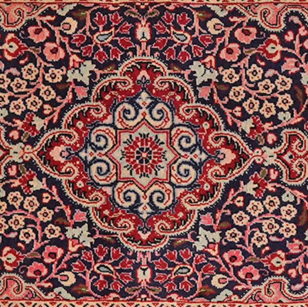 Djozan — Hand-knotted, 98x57 cm, Blue, 100% Virgin Wool | View 4