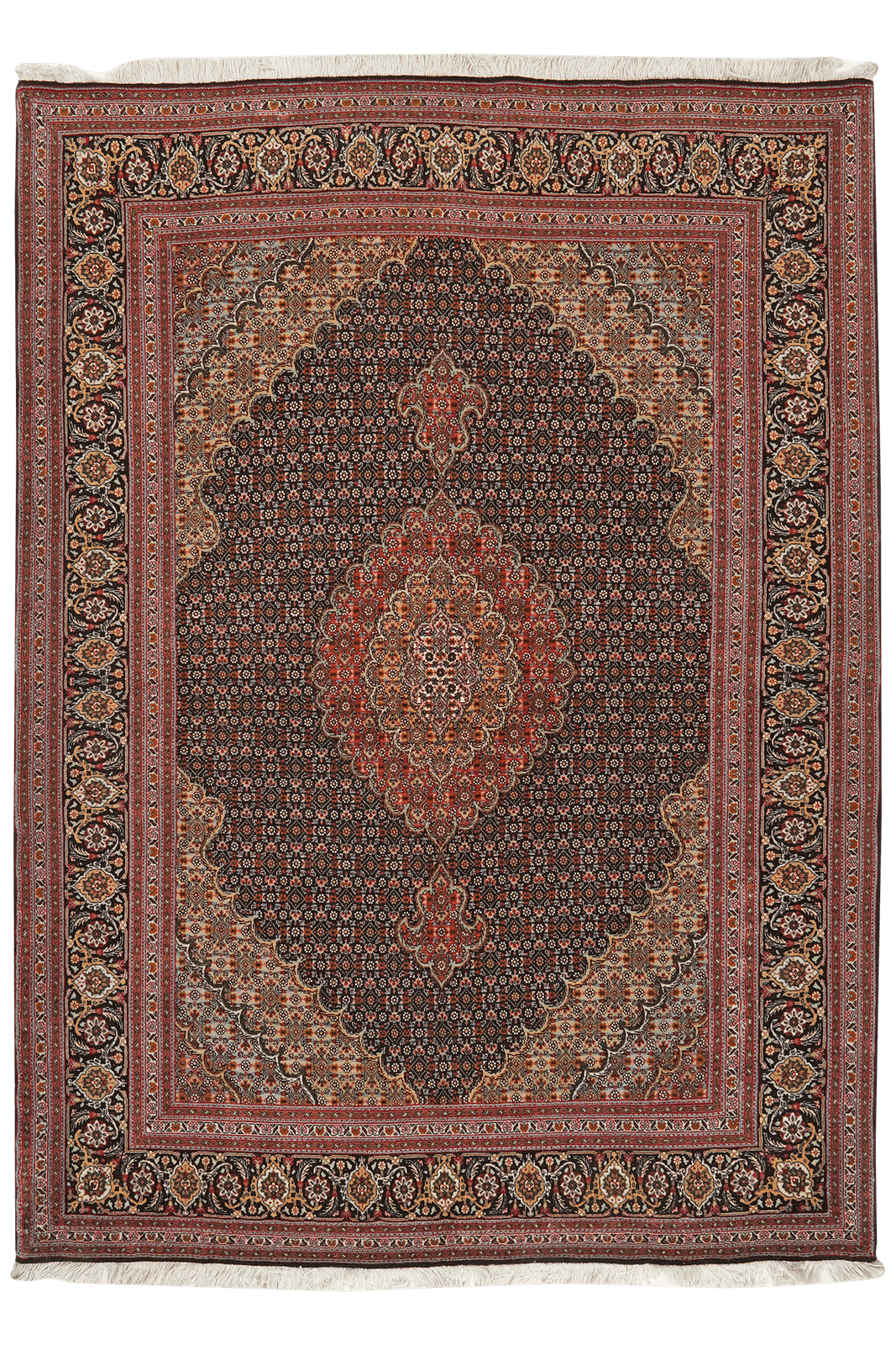 Tabriz 50 Raj — Hand-knotted, 156x213 cm, Blue, 100% Virgin Wool | Main view