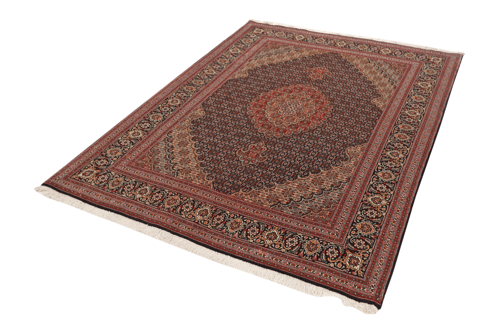 Tabriz 50 Raj — Hand-knotted, 156x213 cm, Blue, 100% Virgin Wool | View 5
