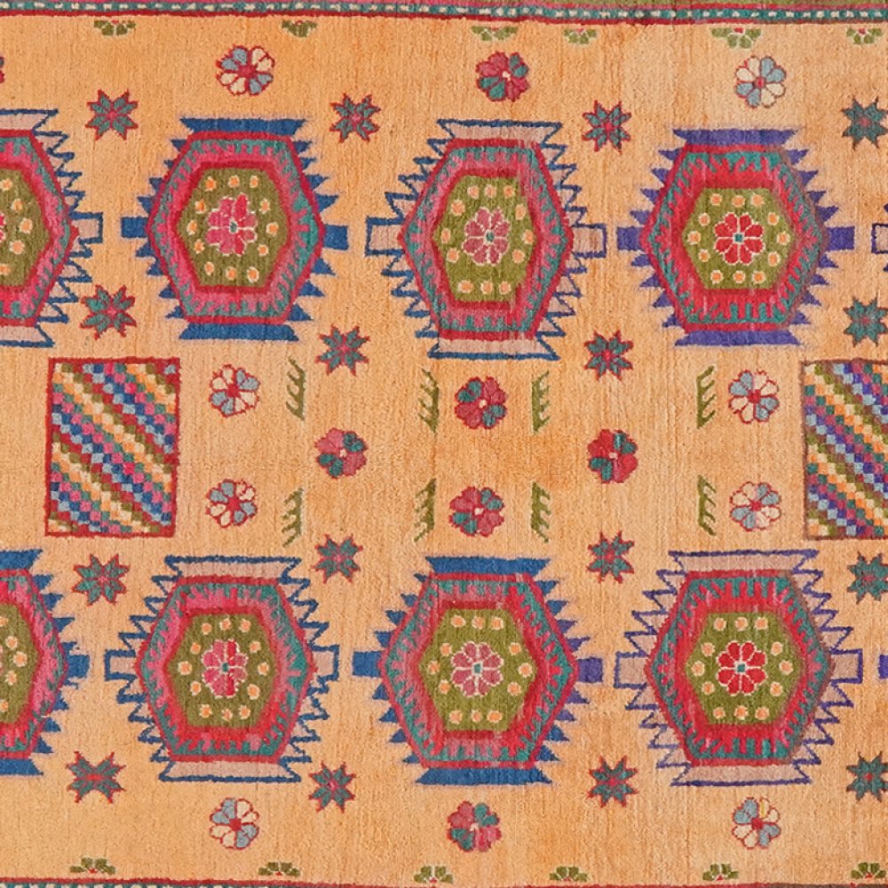 Samarkand — Hand-knotted, 154x263 cm, Beige, 100% Virgin Wool | View 4