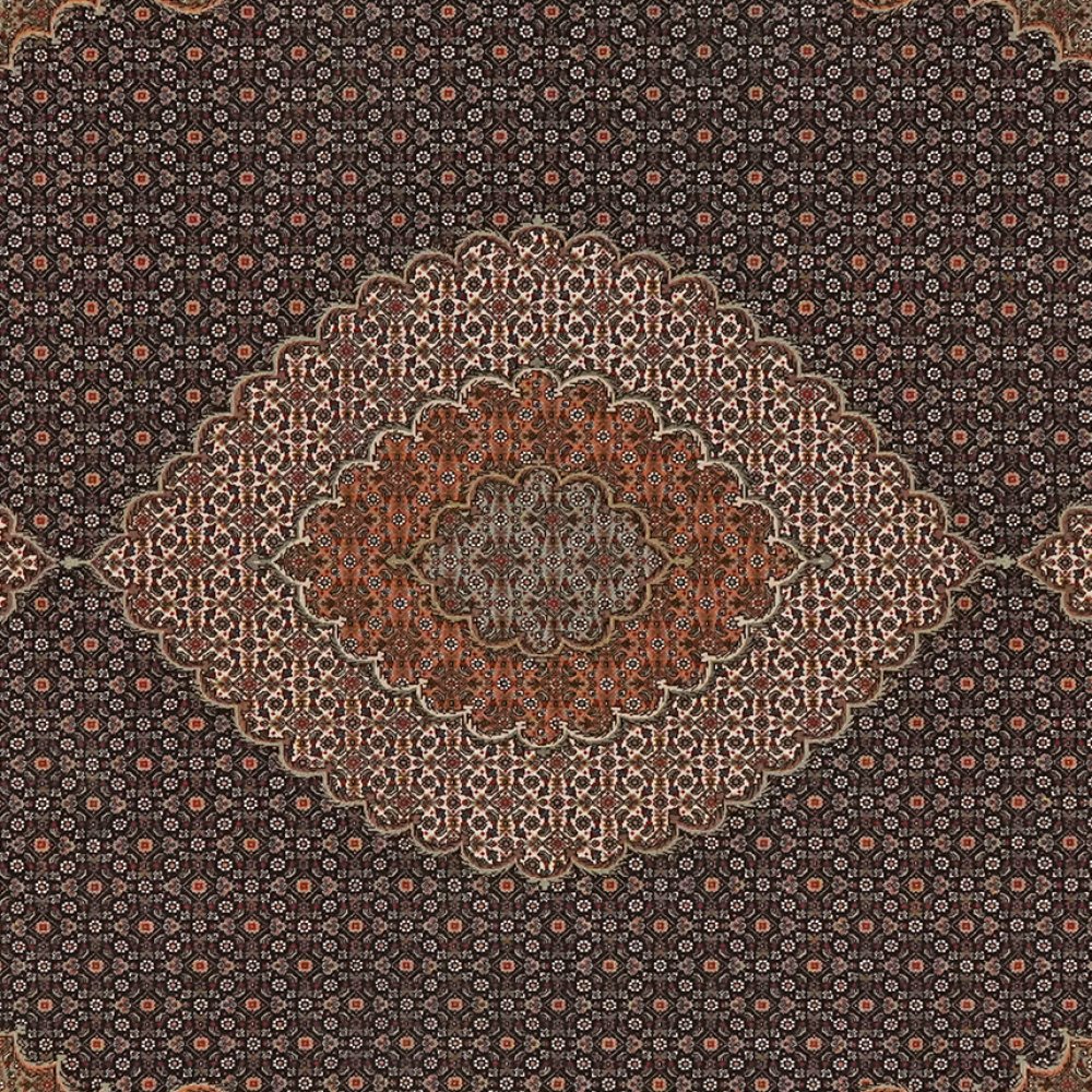 Tabriz 50 Raj — Hand-knotted, 202x309 cm, Black, 100% Virgin Wool | View 4