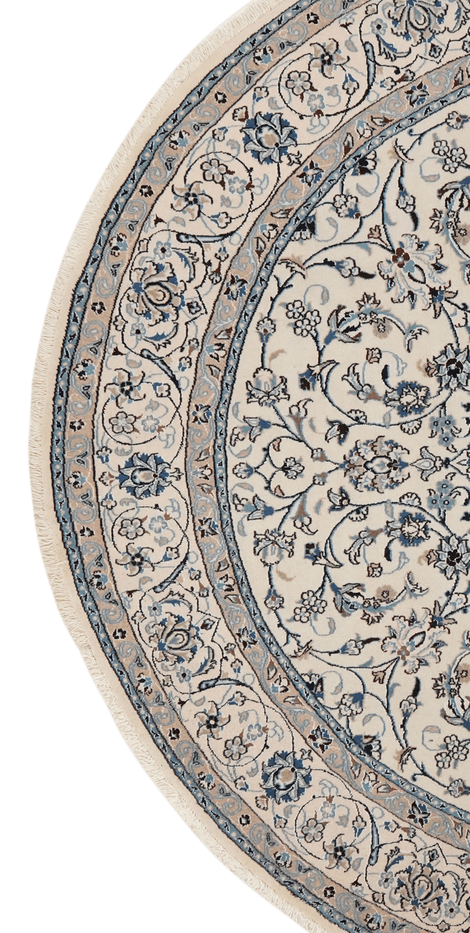 Nain — Hand-knotted, 246x246 cm, Beige, 100% Virgin Wool | View 3
