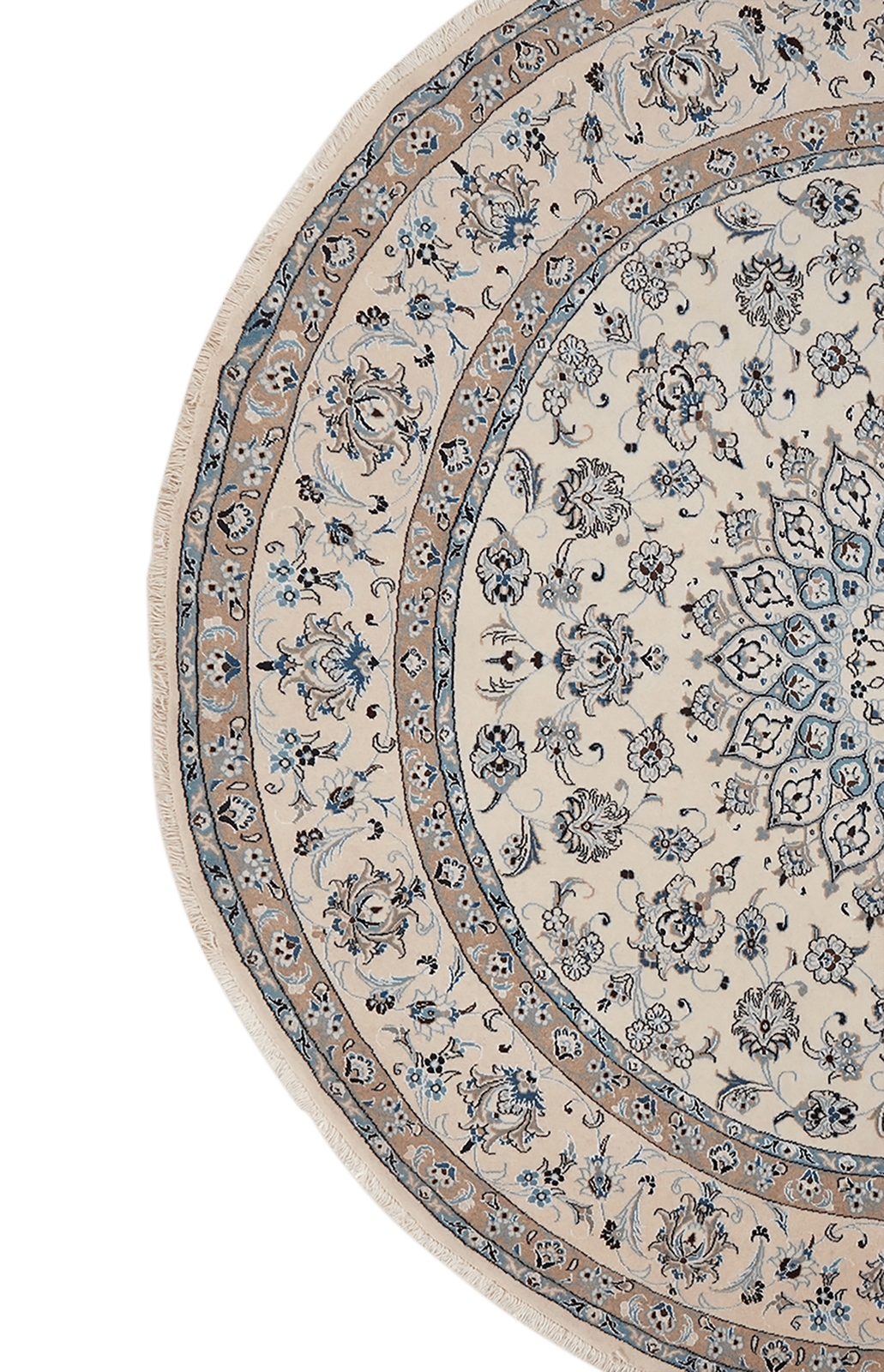 Nain — Hand-knotted, 250x250 cm, Beige, 100% Virgin Wool | View 3