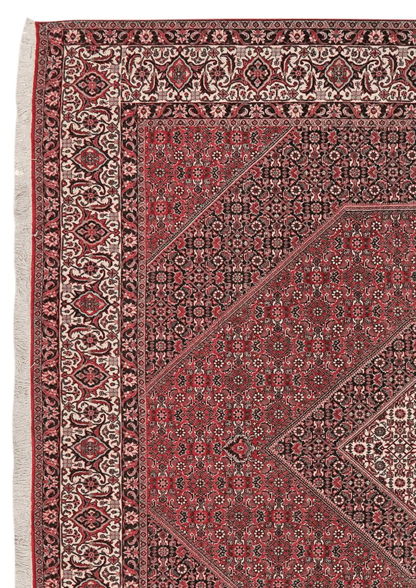 Bidjar — Hand-knotted, 255x259 cm, Red, 100% Virgin Wool | View 3