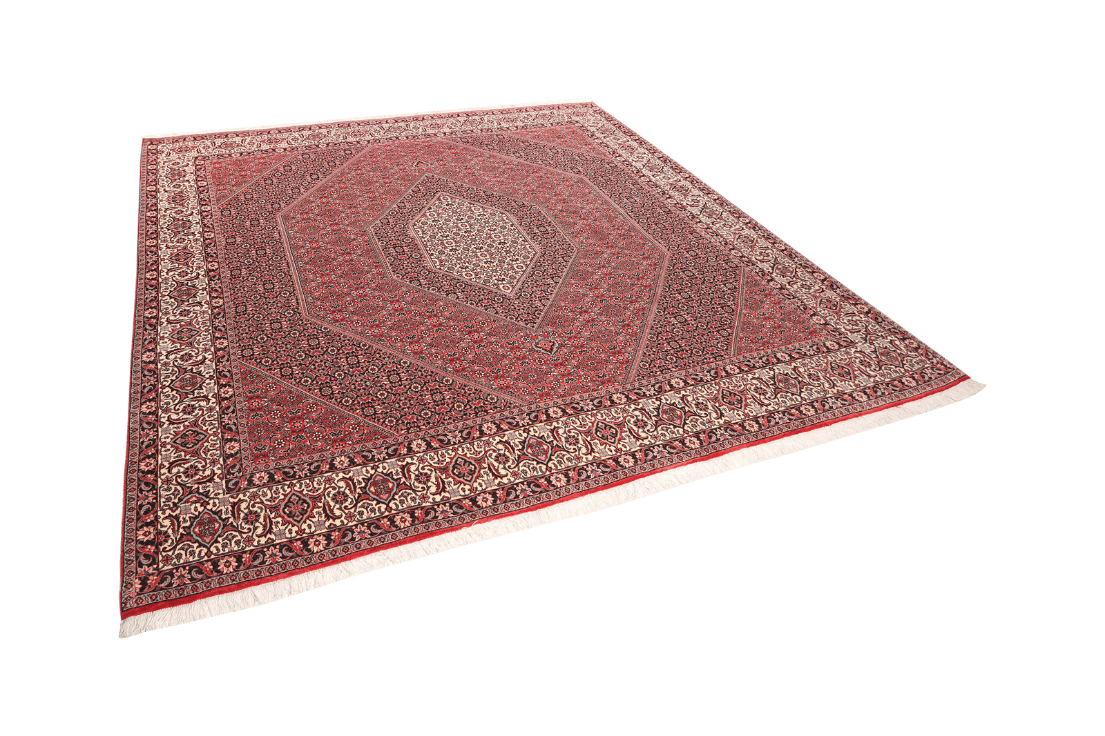 Bidjar — Hand-knotted, 255x259 cm, Red, 100% Virgin Wool | View 5