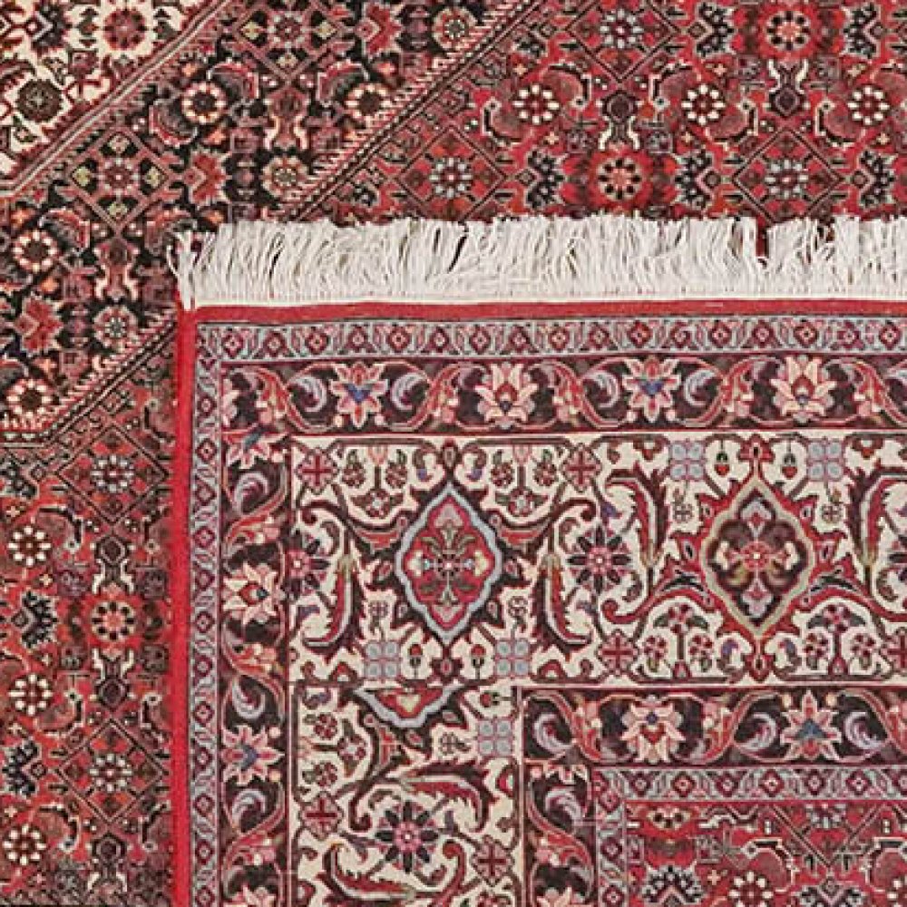 Bidjar — Hand-knotted, 255x259 cm, Red, 100% Virgin Wool | View 6