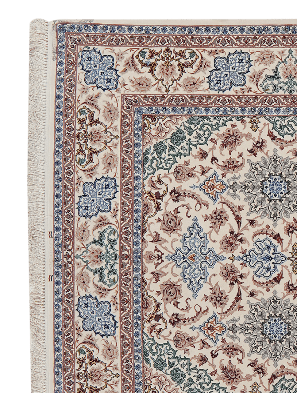 Isfahan — Hand-knotted, 154x233 cm, Beige, 100% Virgin Wool | View 3