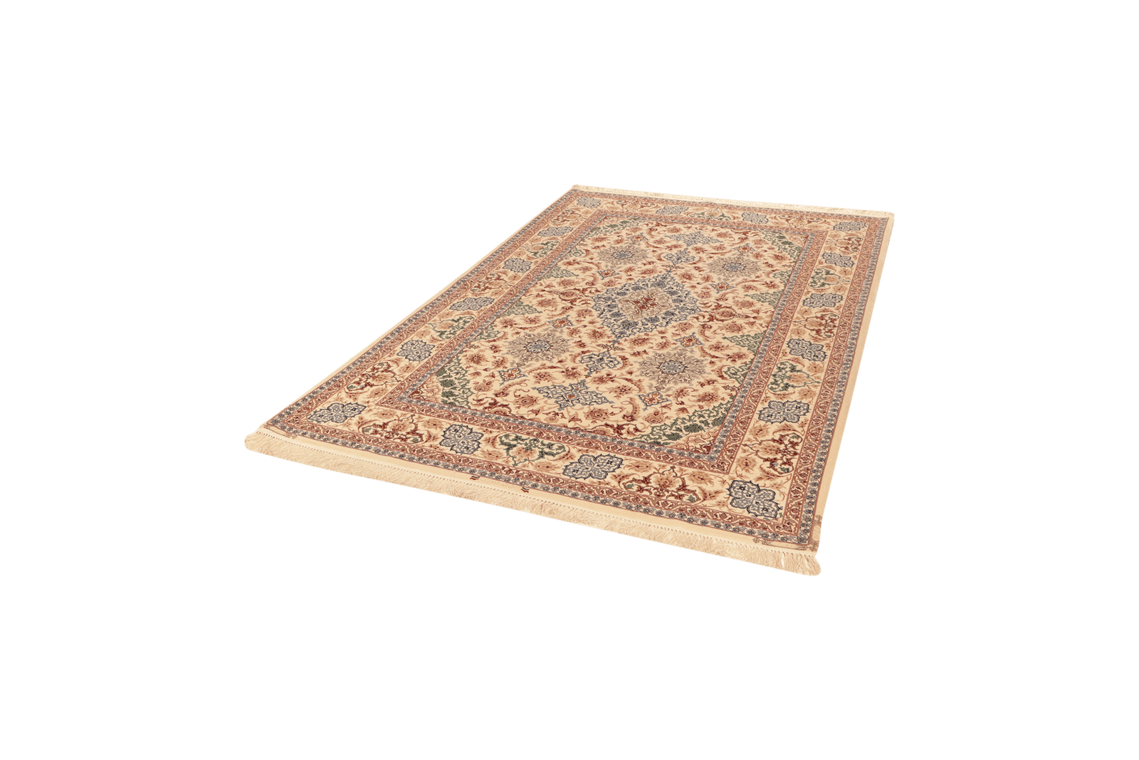 Isfahan — Hand-knotted, 154x233 cm, Beige, 100% Virgin Wool | View 5