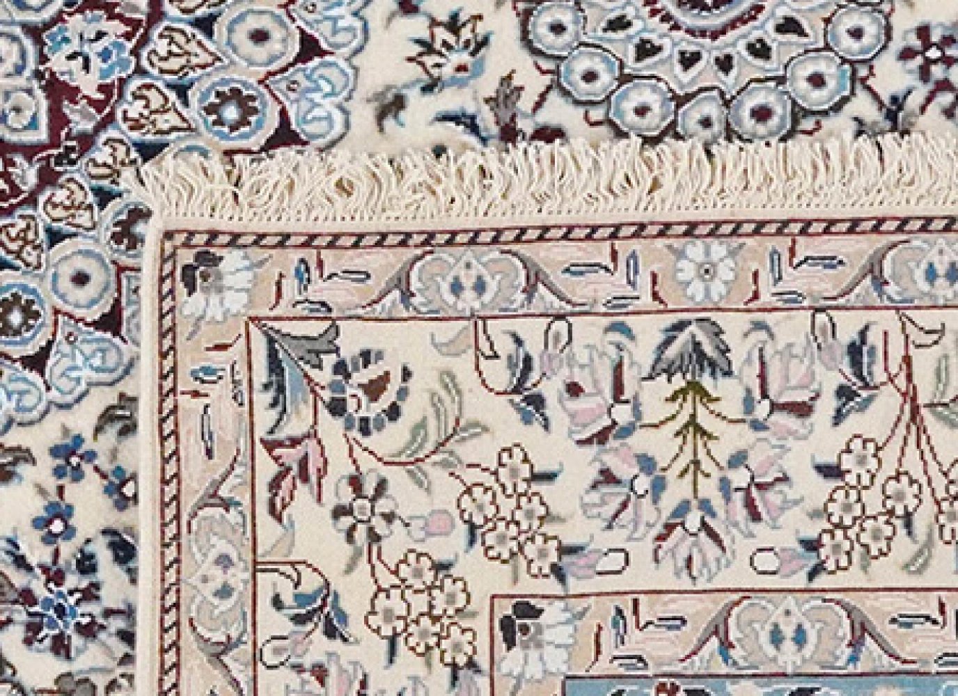 Nain 9La — Hand-knotted, 199x208 cm, Beige, 100% Virgin Wool | View 6