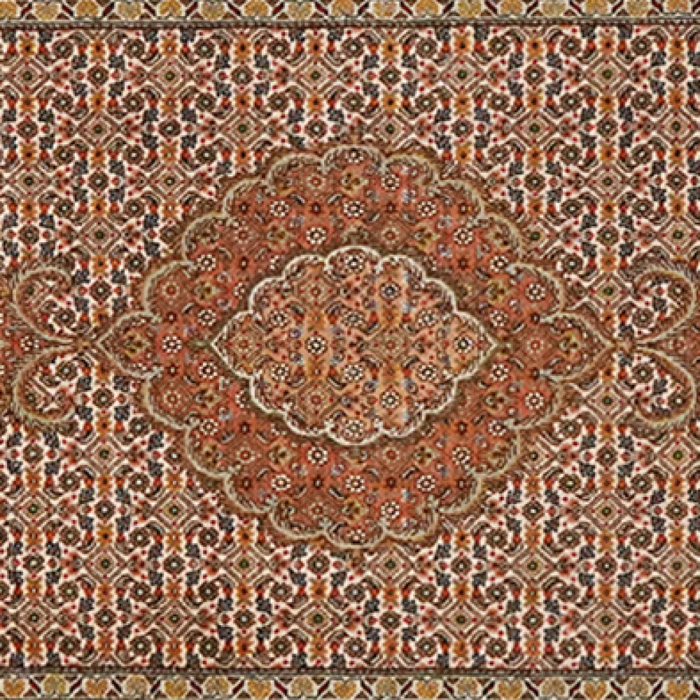 Tabriz 50 Raj — Hand-knotted, 83x315 cm, Brown, 100% Virgin Wool | View 4