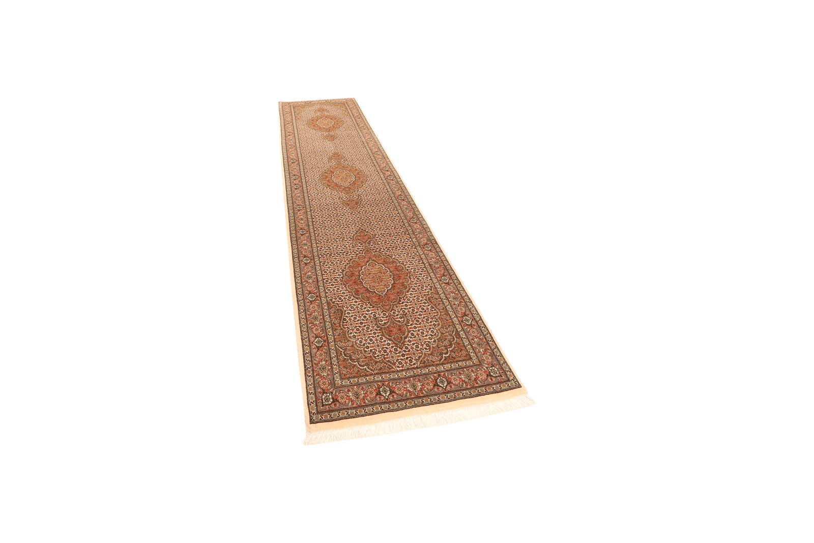 Tabriz 50 Raj — Hand-knotted, 83x315 cm, Brown, 100% Virgin Wool | View 5
