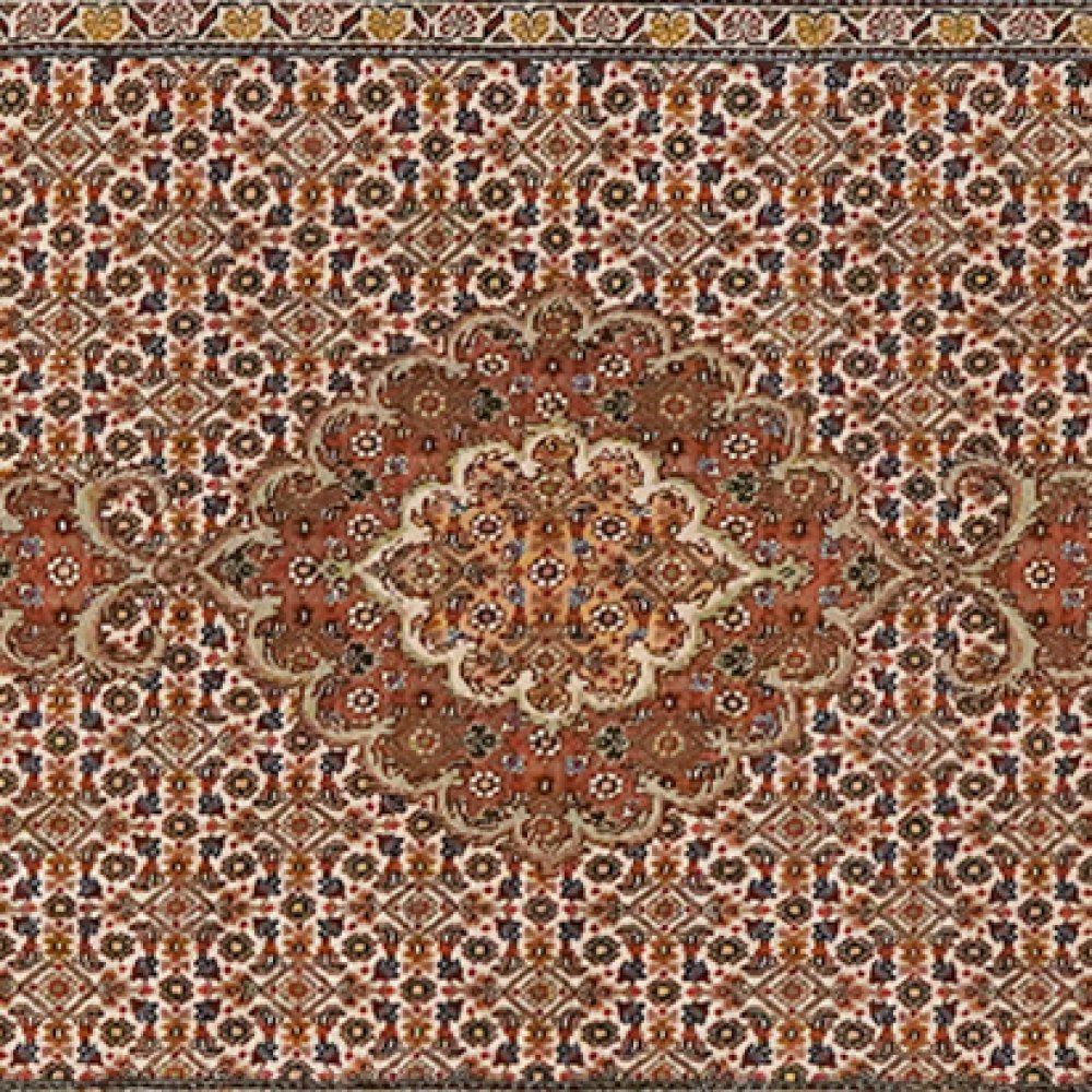 Tabriz 50 Raj — Hand-knotted, 85x321 cm, Brown, 100% Virgin Wool | View 4