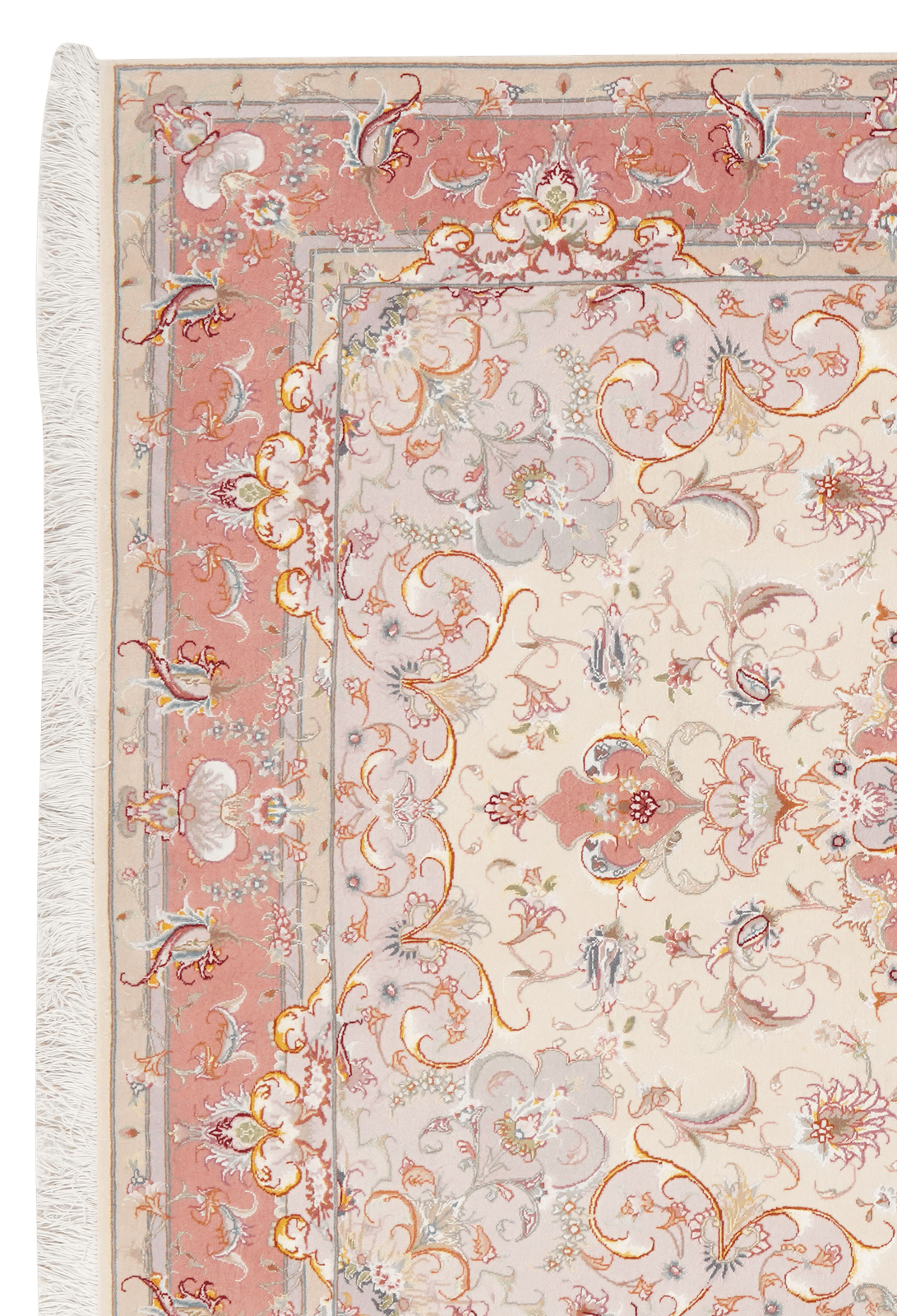 Tabriz 50 Raj — Hand-knotted, 152x209 cm, Beige, 90% Schurwolle, 10% Seide | View 3