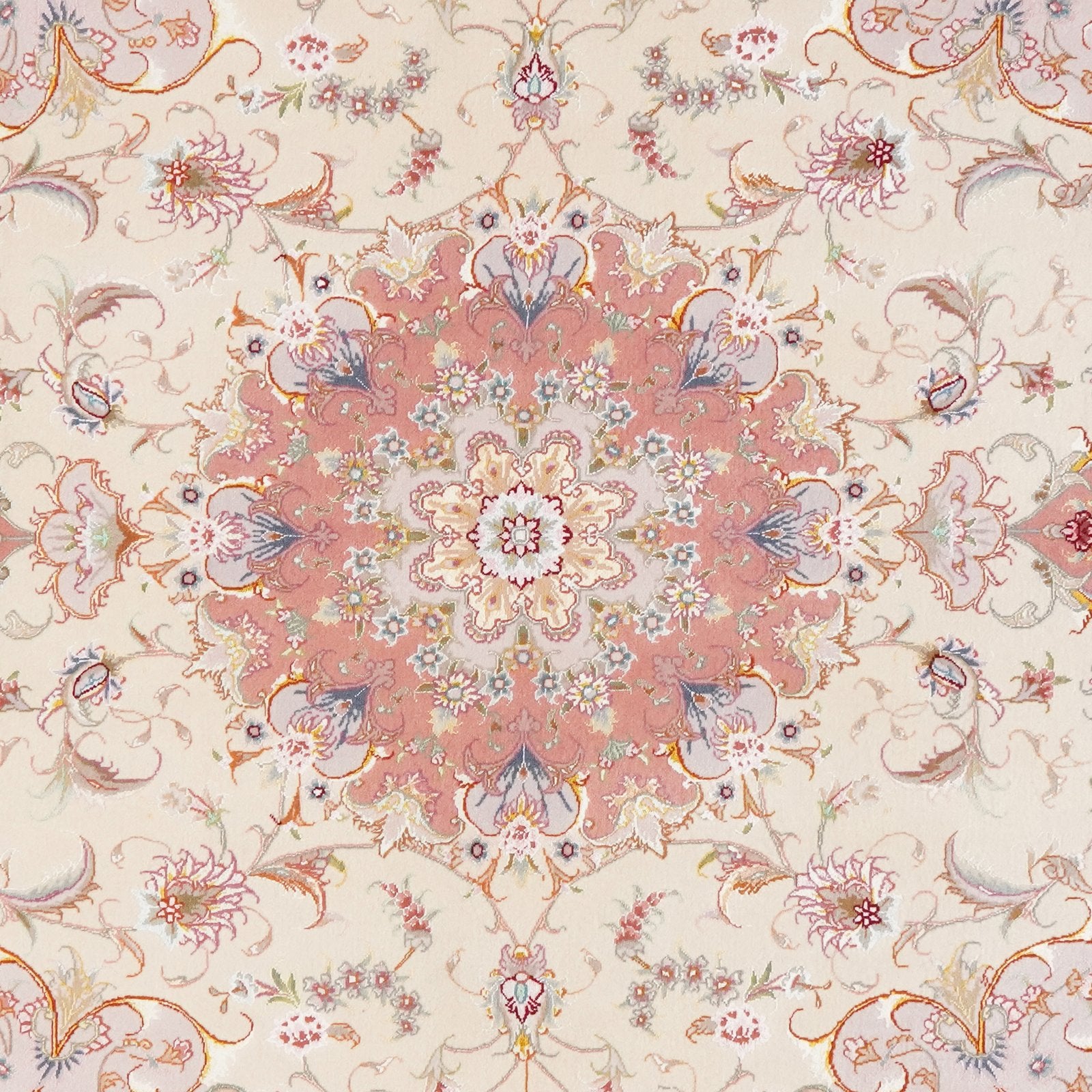 Tabriz 50 Raj — Hand-knotted, 152x209 cm, Beige, 90% Schurwolle, 10% Seide | View 4