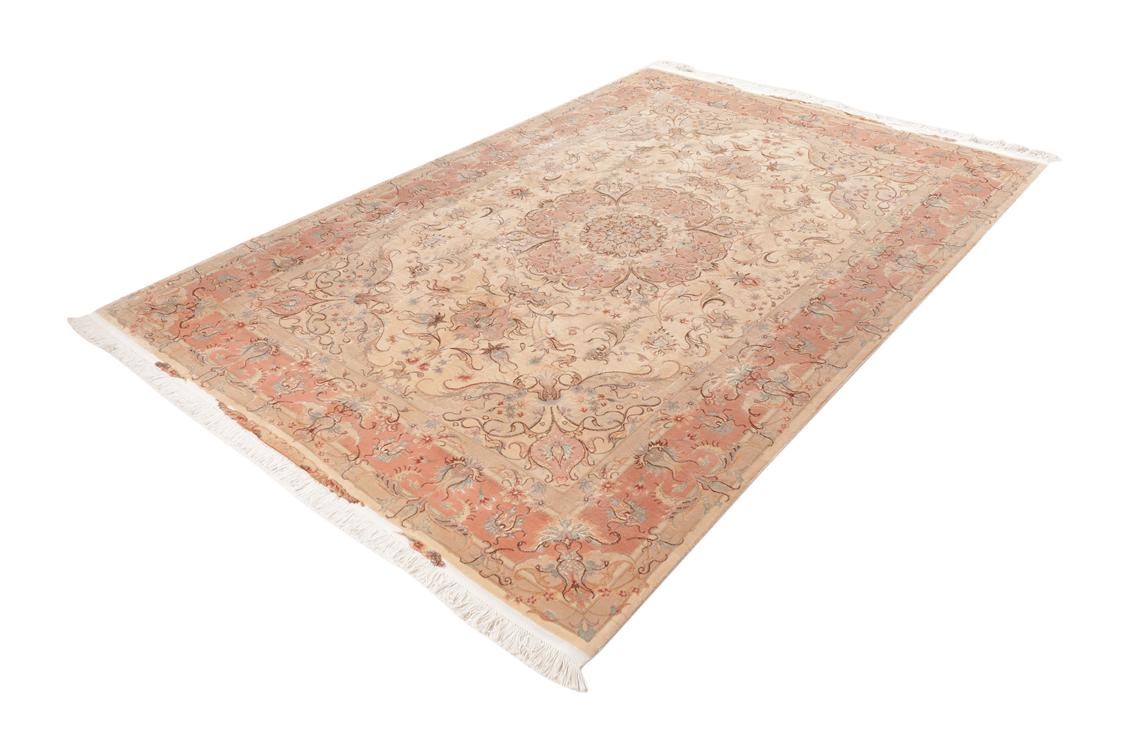 Tabriz 50 Raj — Hand-knotted, 169x243 cm, Beige, 100% Virgin Wool | View 5