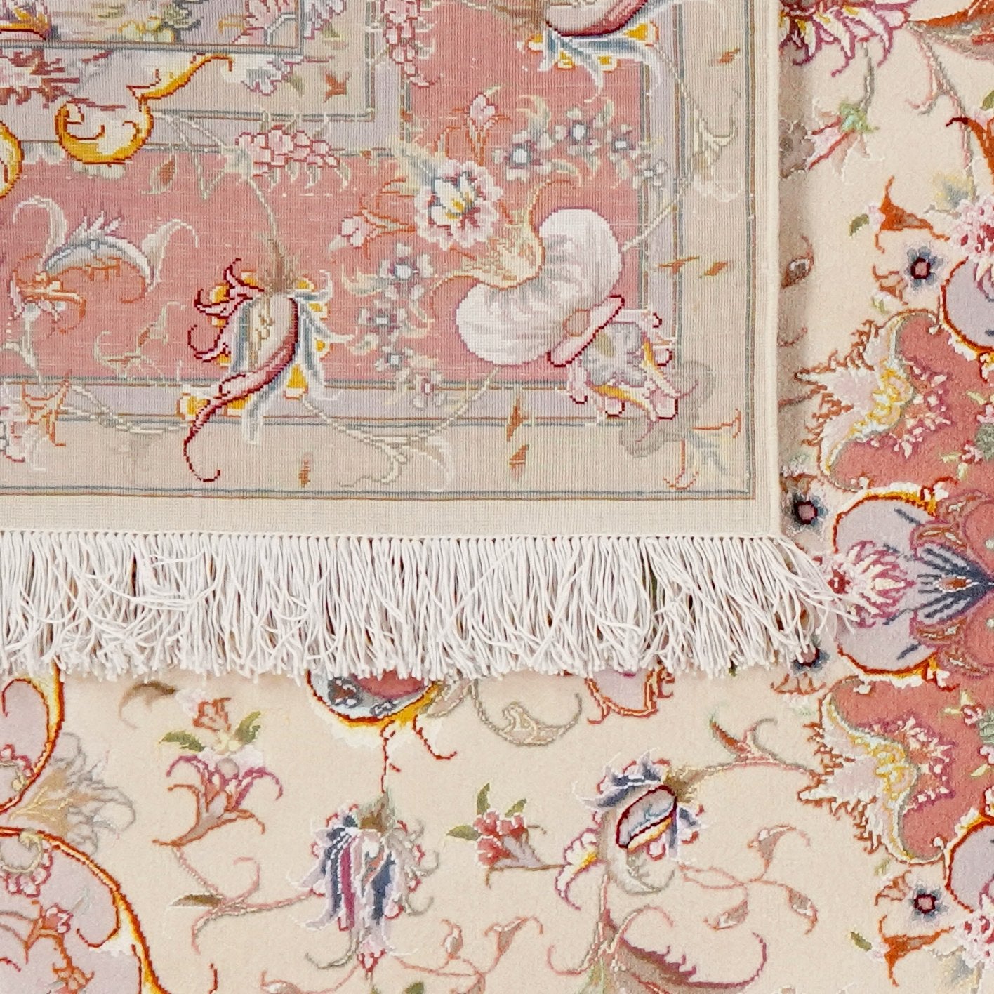 Tabriz 50 Raj — Hand-knotted, 150x208 cm, Beige, 90% Schurwolle, 10% Seide | View 6