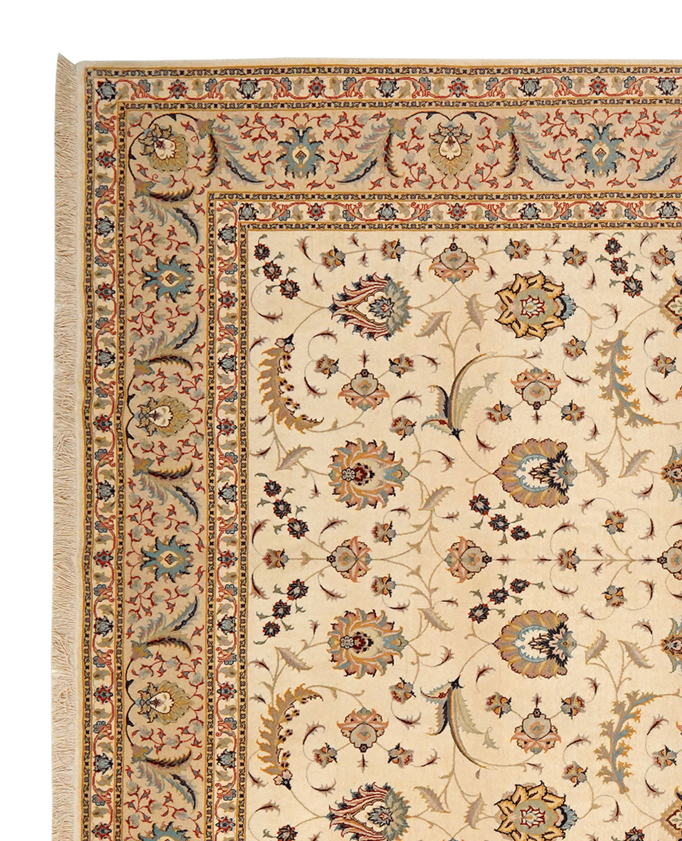 Tabriz 50 Raj — Hand-knotted, 203x310 cm, Beige, 100% Virgin Wool | View 3