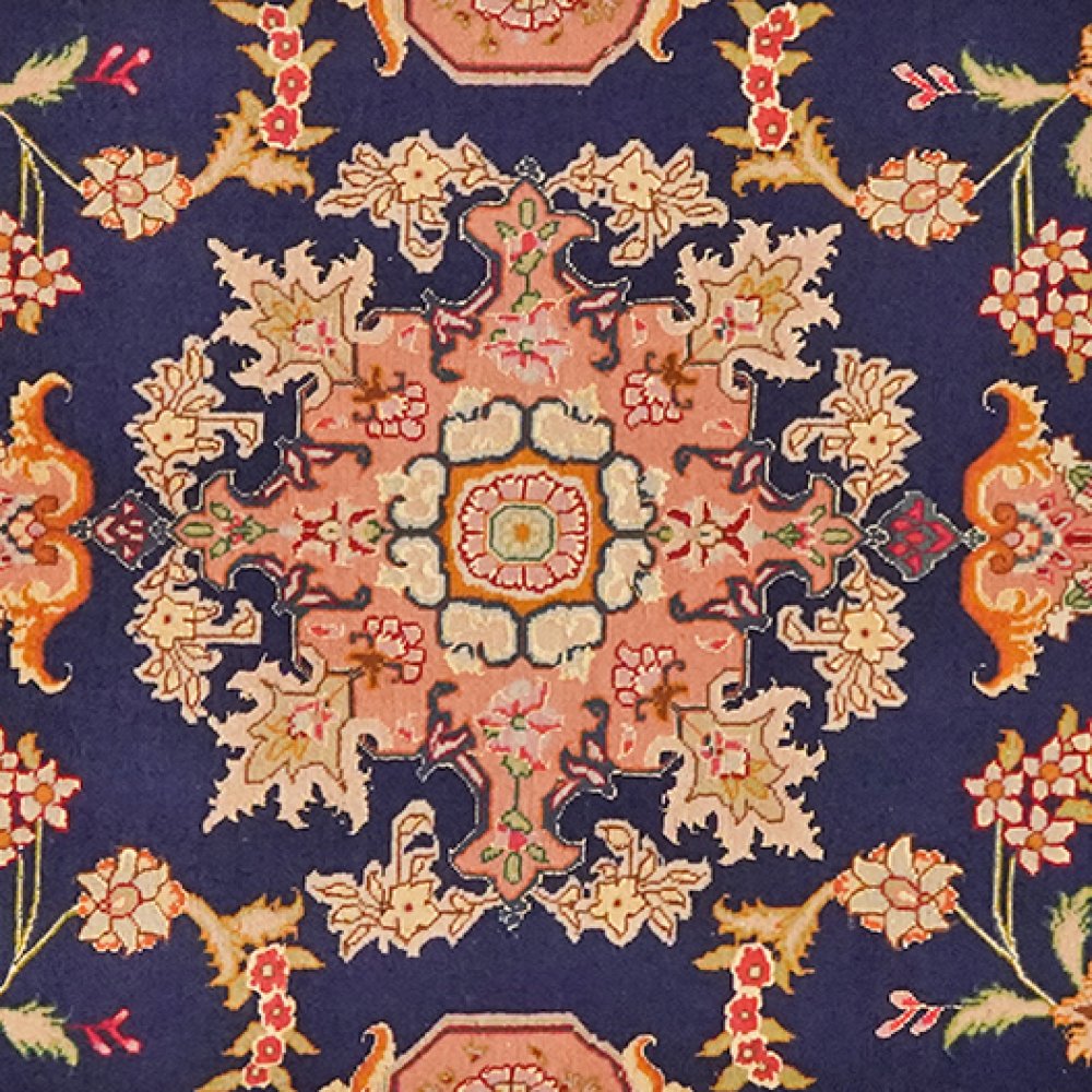 Tabriz 50 Raj — Hand-knotted, 84x205 cm, Blue, 100% Virgin Wool | View 4