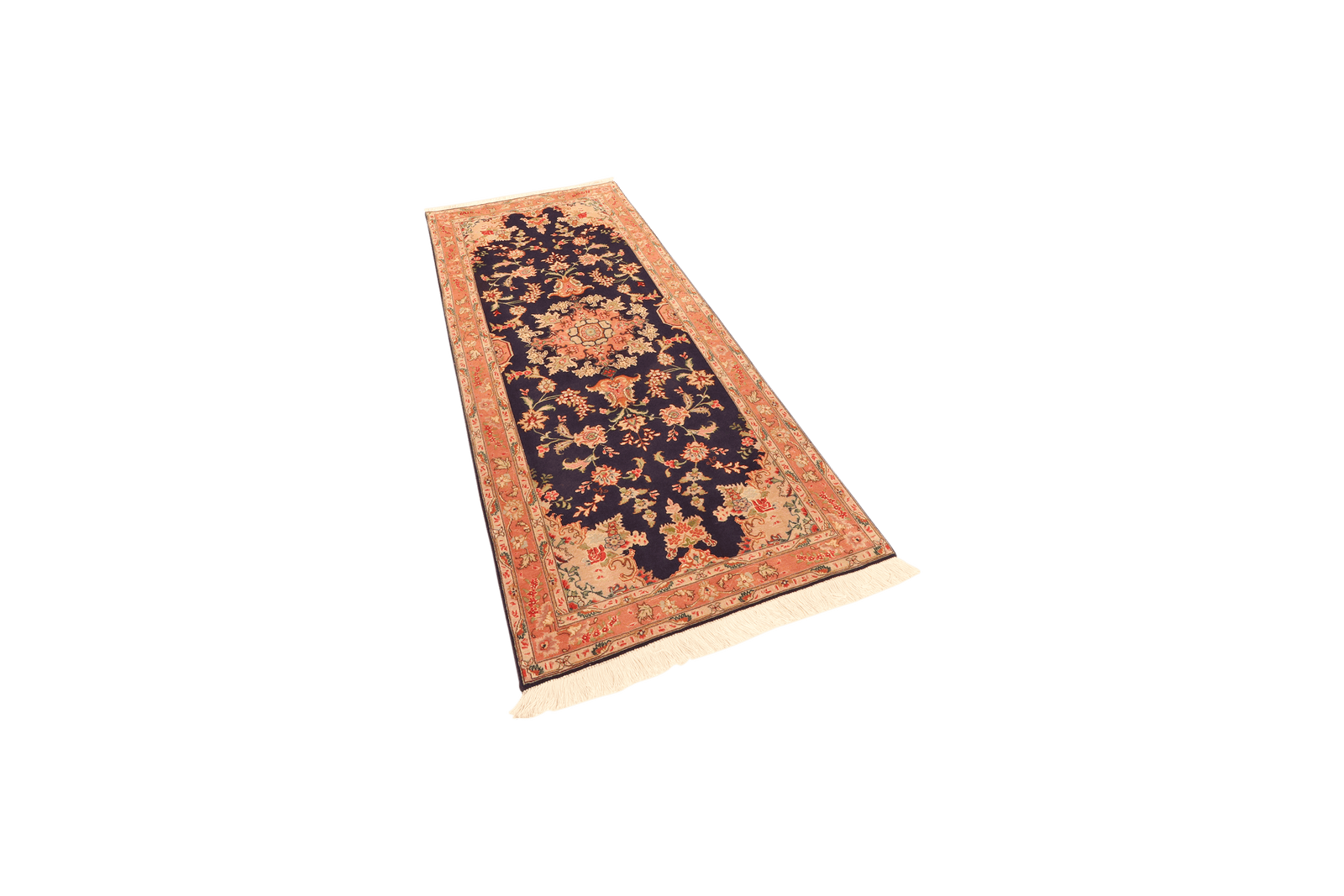 Tabriz 50 Raj — Hand-knotted, 84x205 cm, Blue, 100% Virgin Wool | View 5